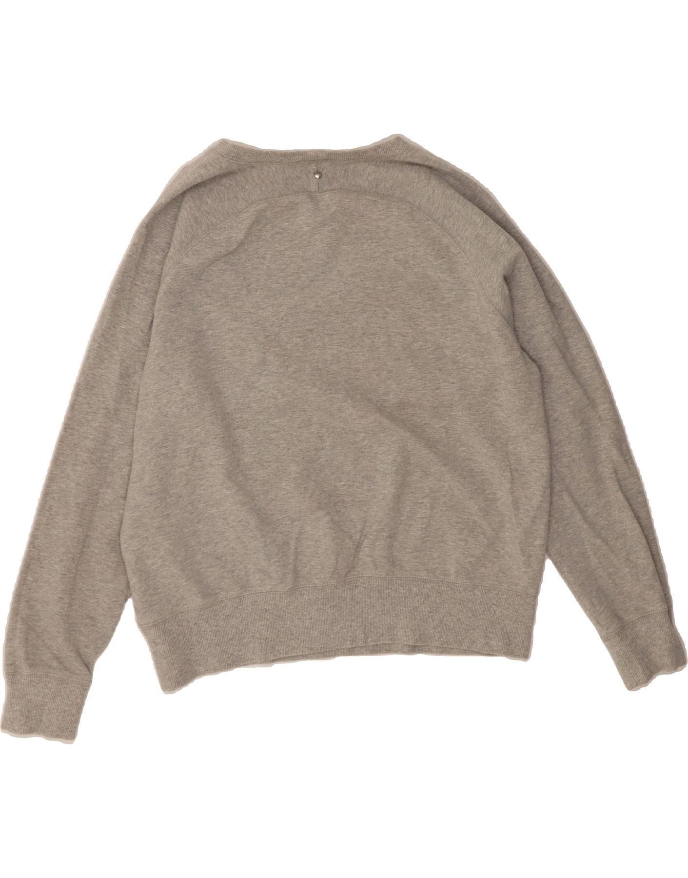 Diesel Womens Graphic Sweatshirt Jumper UK 14 Medium Grey Cotton Size M / US 6-8 / IT 42-44 - 2 Thumbnail