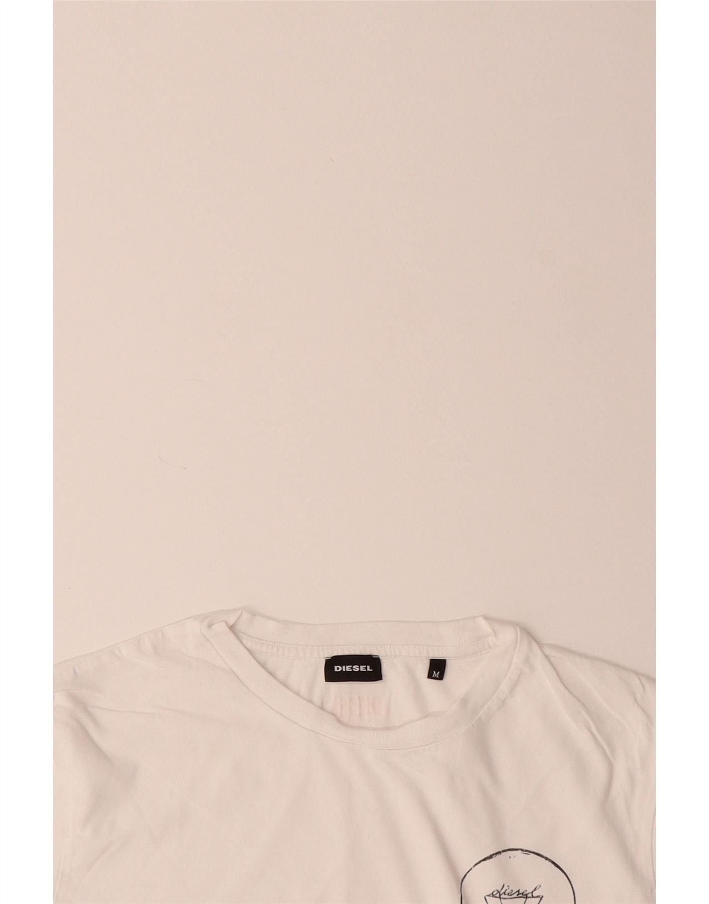 Diesel Mens Graphic T-Shirt Top Medium White Size US M / EU 48-50 / 2 - 5 Thumbnail