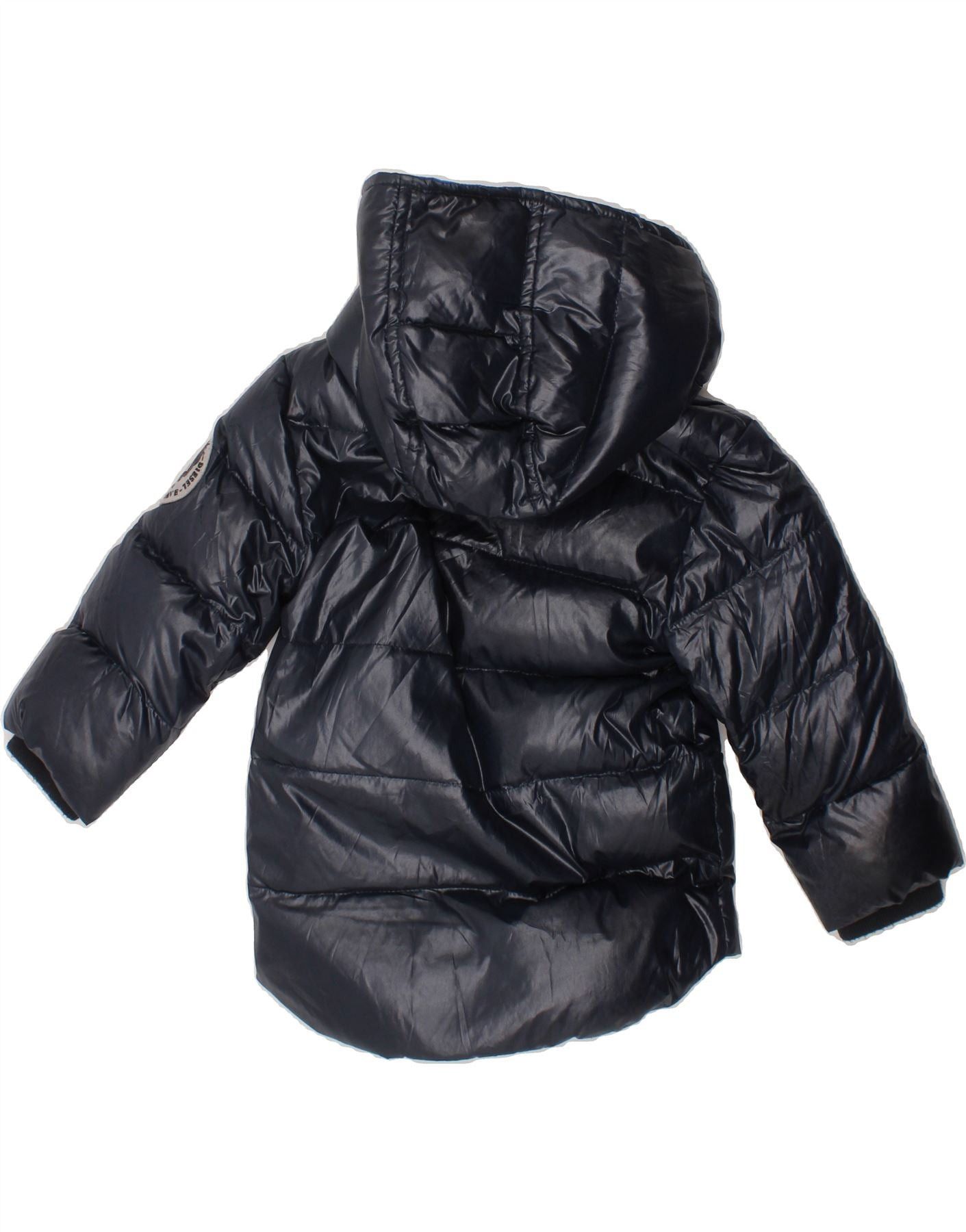 Diesel Baby Boys Hooded Padded Jacket 6-9 Months Navy Blue Polyamid Size XS / US 0-2 / IT 36-38 - 2 Thumbnail