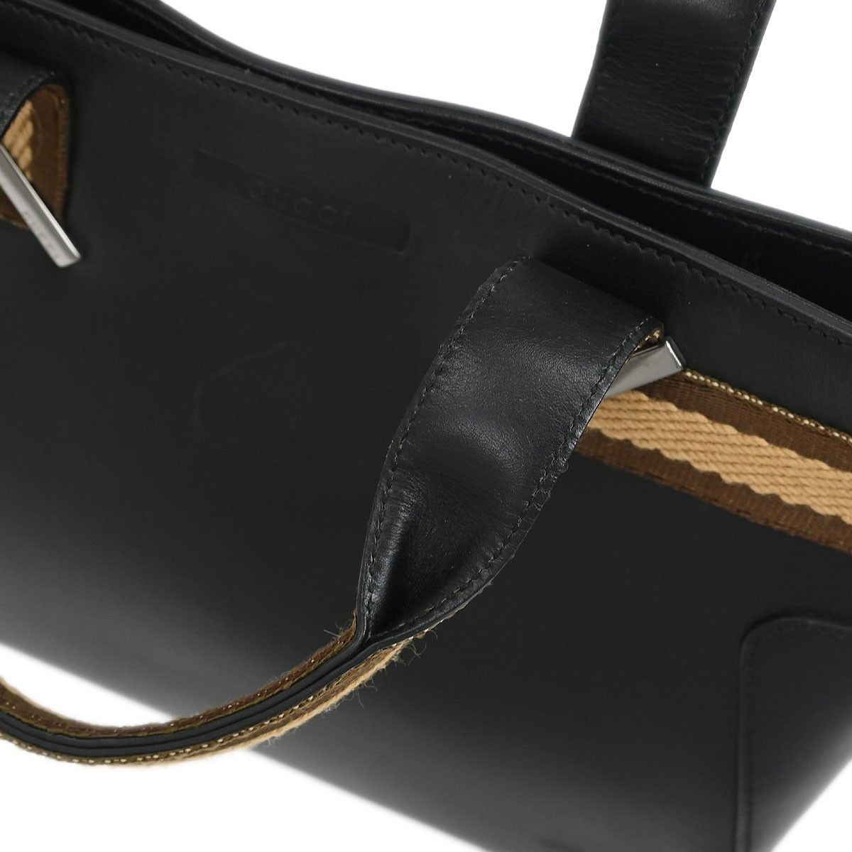 Gucci Gucci Web Handbag Leather wih Canvas Size ONE SIZE - 8 Thumbnail