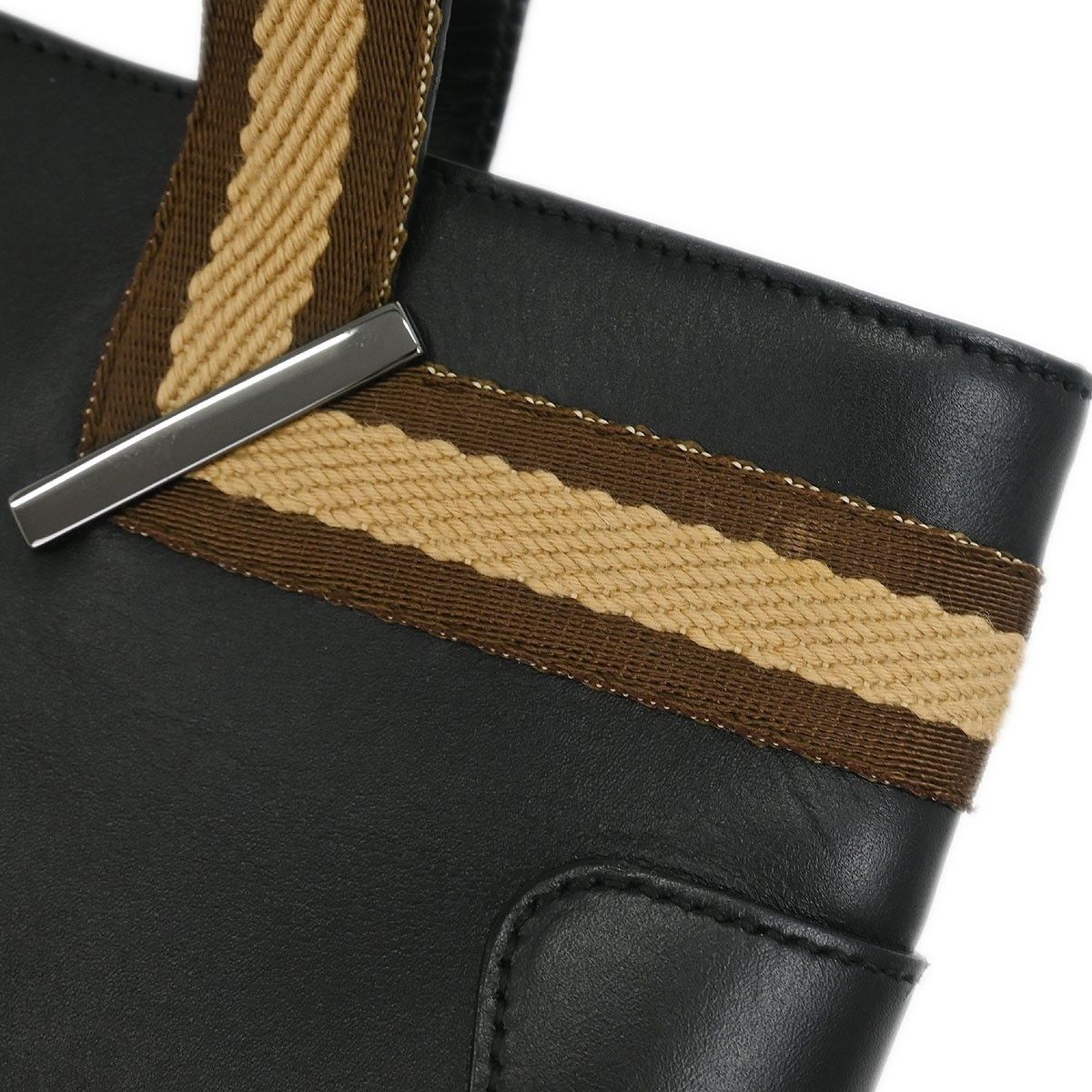 Gucci Gucci Web Handbag Leather wih Canvas Size ONE SIZE - 6 Thumbnail