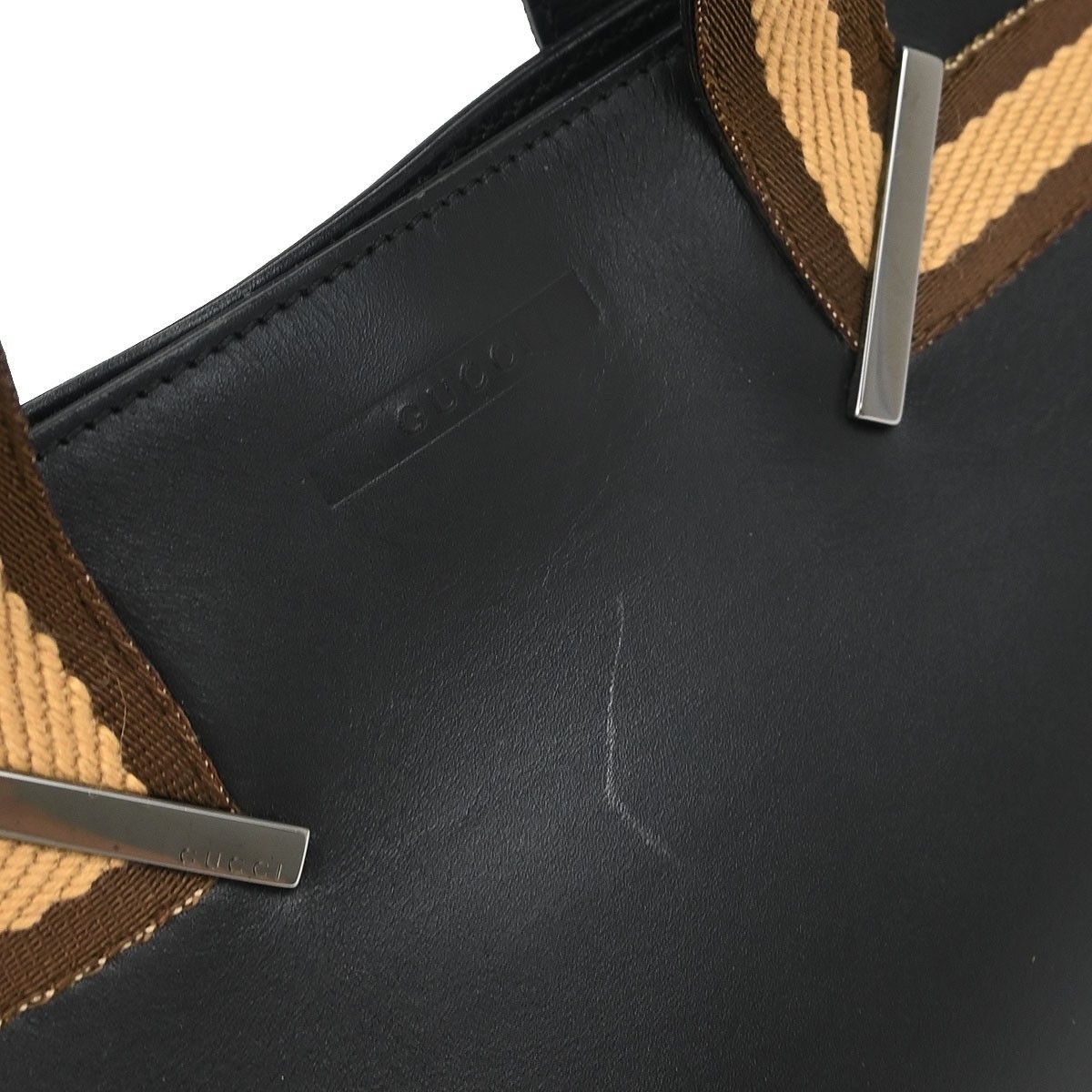 Gucci Gucci Web Handbag Leather wih Canvas Size ONE SIZE - 7 Thumbnail