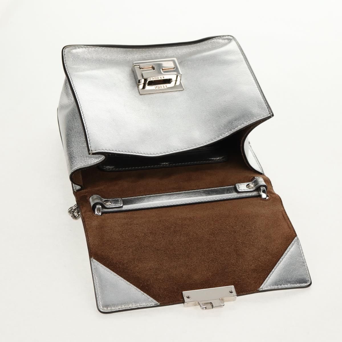 Fendi Fendi Kan U Shoulder Bag silver Size ONE SIZE - 16 Thumbnail