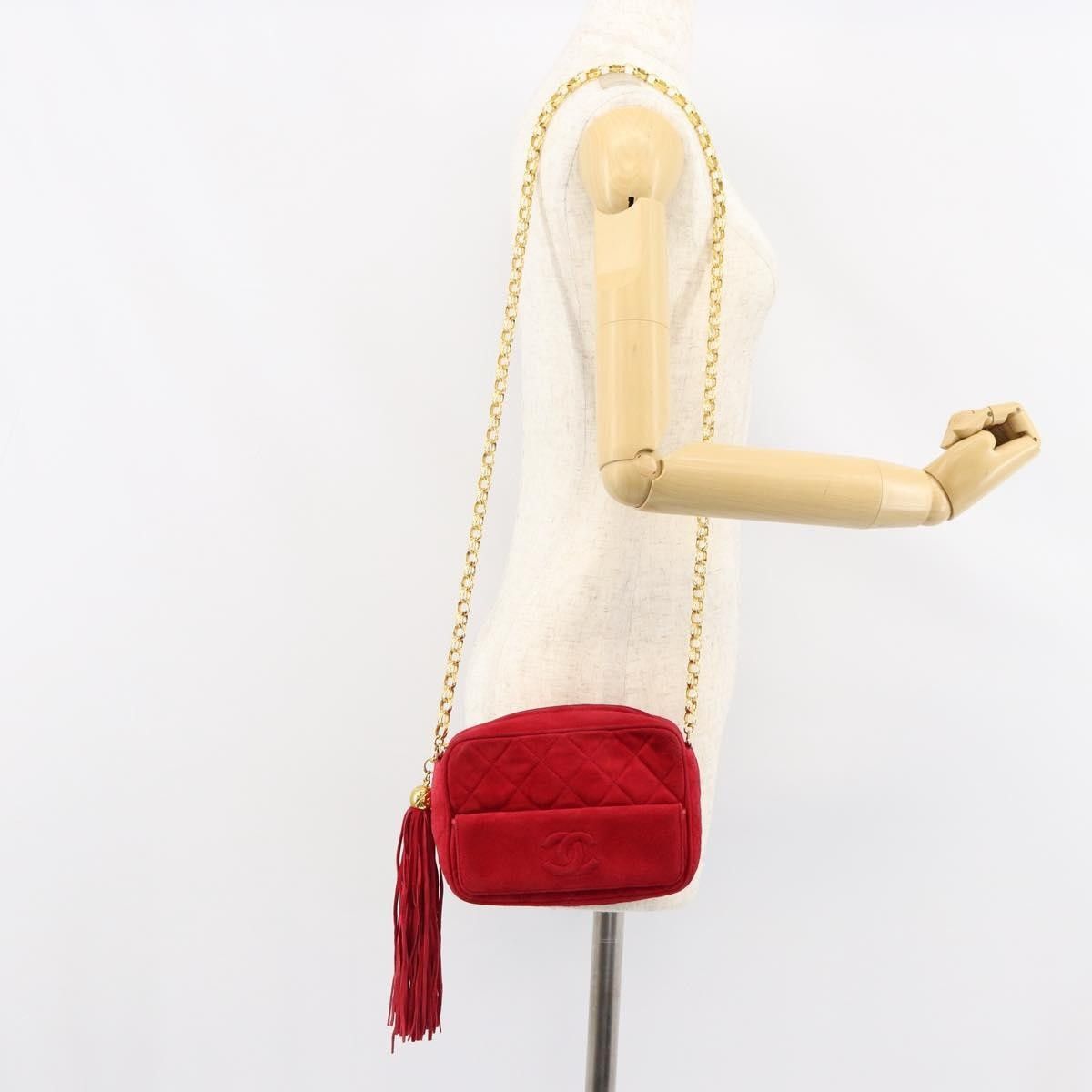 Chanel Chanel Vintage Front Pocket Camera Shoulder Bag Suede Size ONE SIZE - 15 Thumbnail