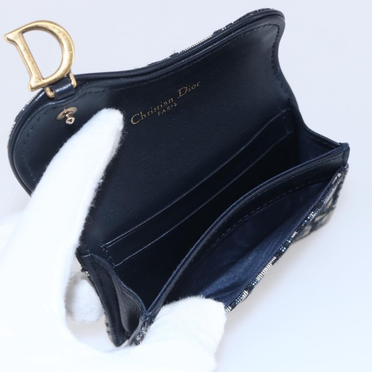 Dior Christian Dior Saddle Card Case Oblique Canvas Size ONE SIZE - 13 Thumbnail