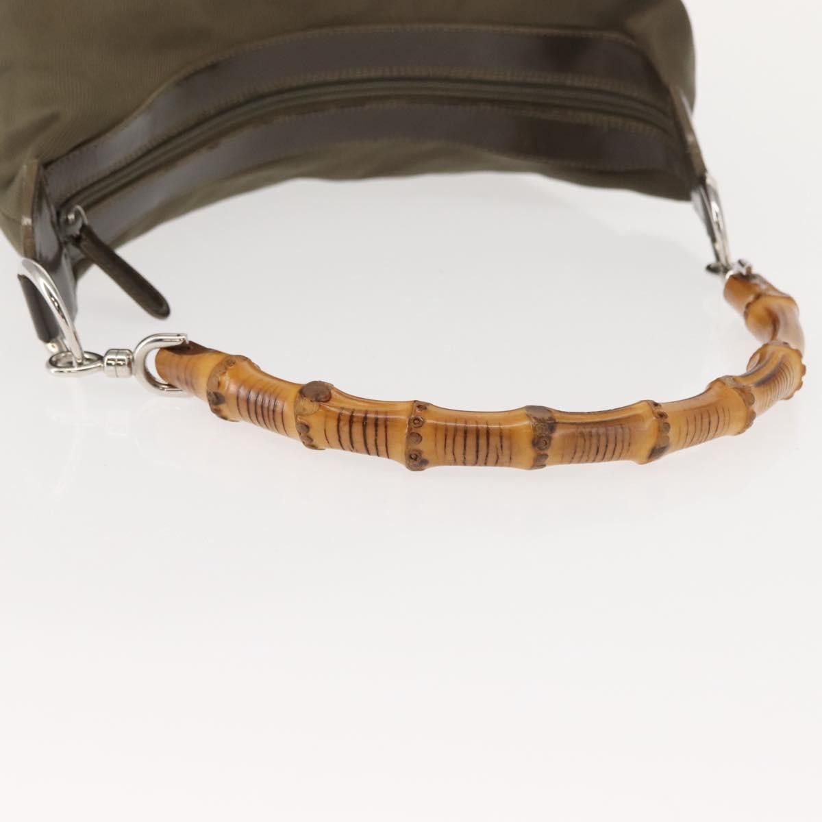 Gucci Gucci Vintage Bamboo Handle Bag Nylon Size ONE SIZE - 8 Thumbnail