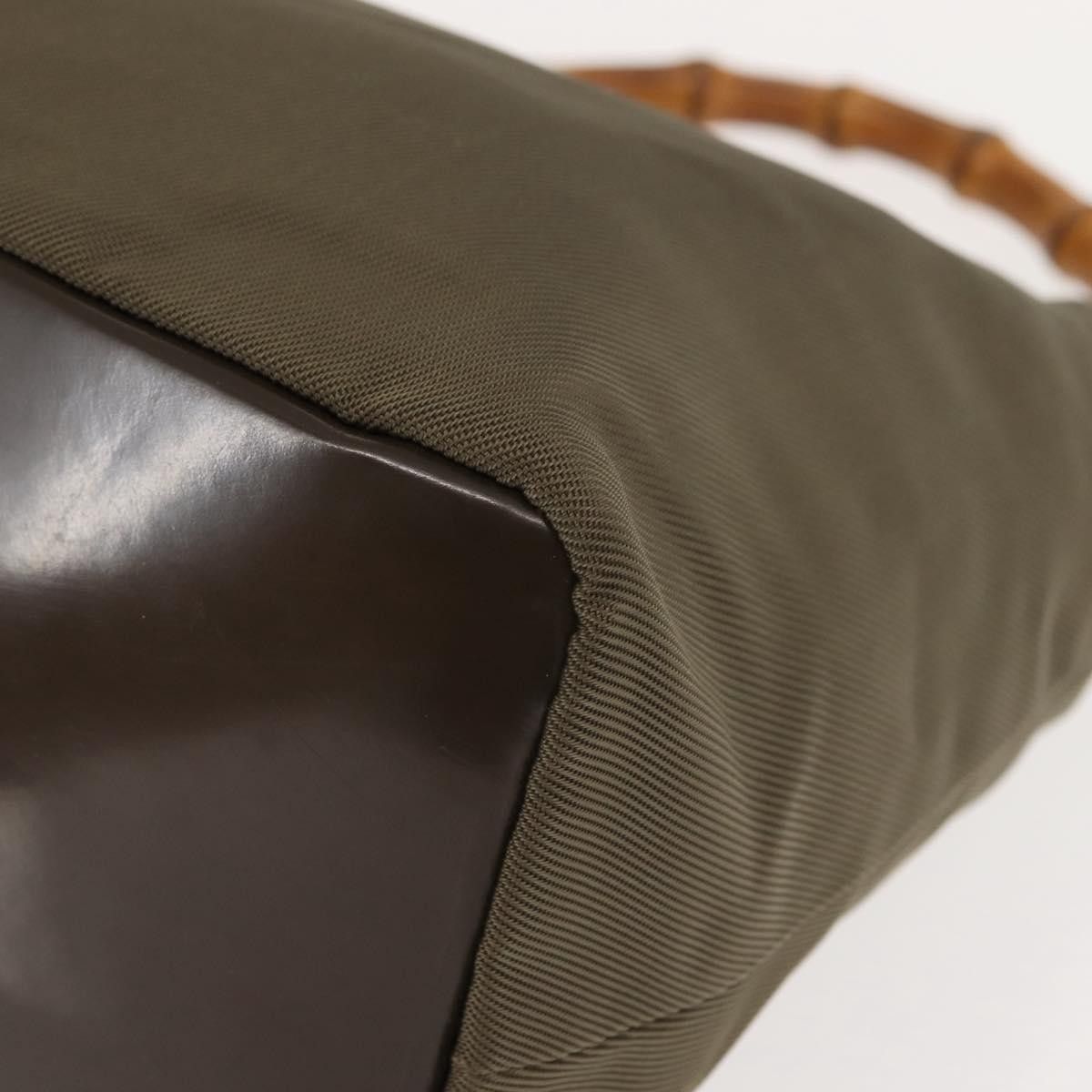 Gucci Gucci Vintage Bamboo Handle Bag Nylon Size ONE SIZE - 12 Thumbnail