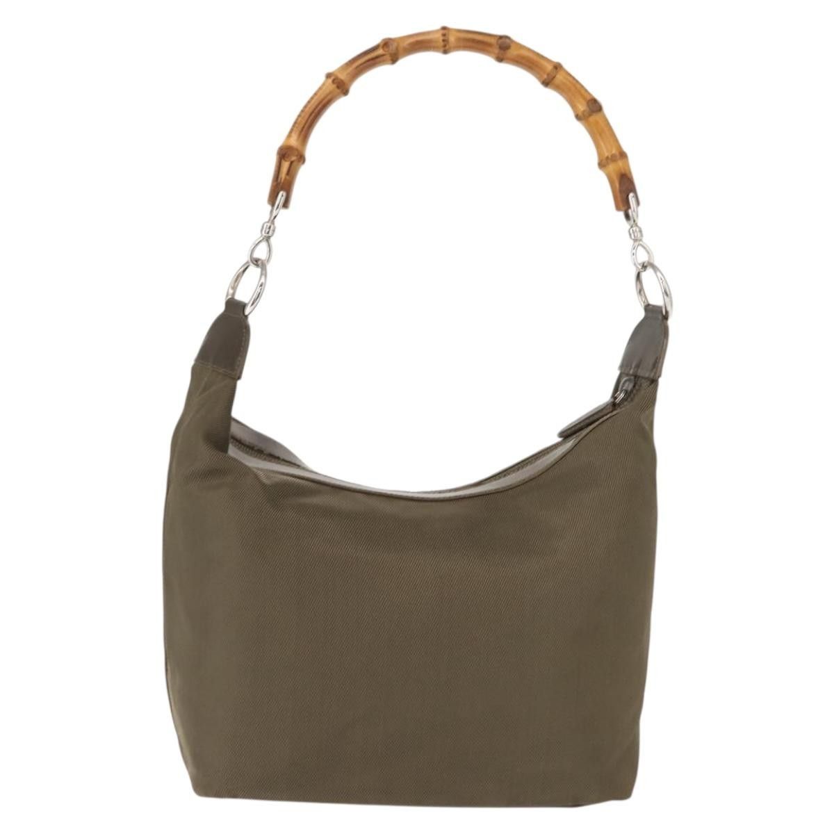 Gucci Gucci Vintage Bamboo Handle Bag Nylon Size ONE SIZE - 2 Thumbnail