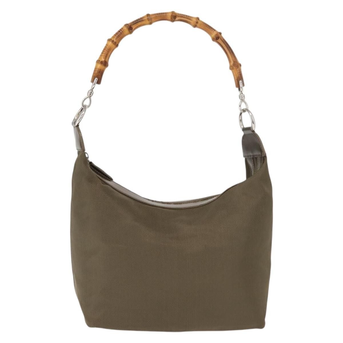 Gucci Gucci Vintage Bamboo Handle Bag Nylon Size ONE SIZE - 17 Thumbnail