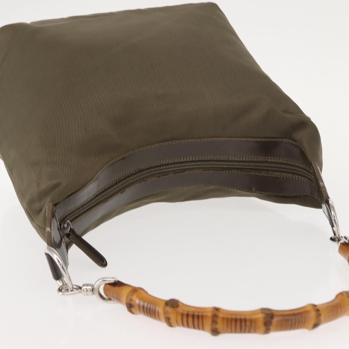 Gucci Gucci Vintage Bamboo Handle Bag Nylon Size ONE SIZE - 16 Thumbnail