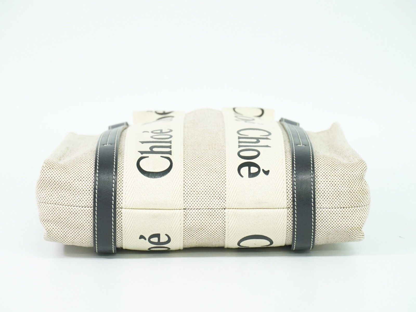 Chloe Chloe Woody Tote Canvas with Leather Size ONE SIZE - 3 Thumbnail