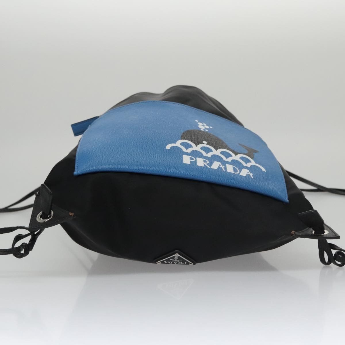 Prada Prada Logo Drawstring Backpack Tessuto with Printed Saffiano Size ONE SIZE - 17 Thumbnail