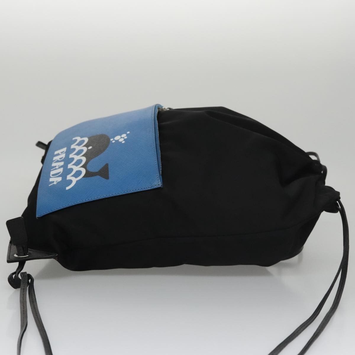 Prada Prada Logo Drawstring Backpack Tessuto with Printed Saffiano Size ONE SIZE - 3 Thumbnail