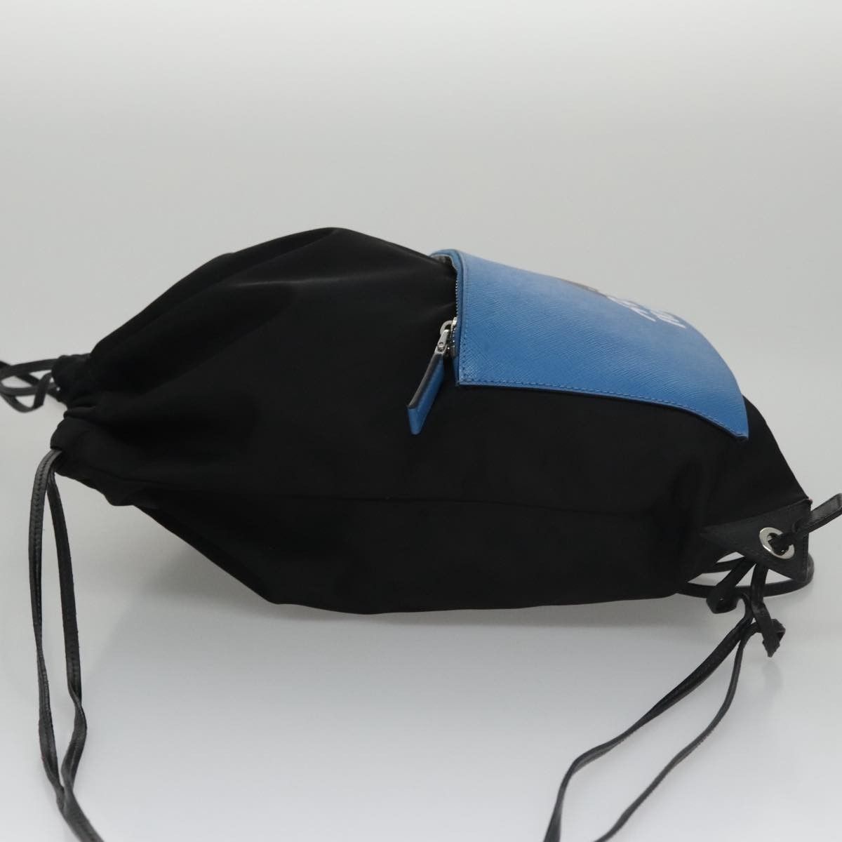 Prada Prada Logo Drawstring Backpack Tessuto with Printed Saffiano Size ONE SIZE - 4 Thumbnail