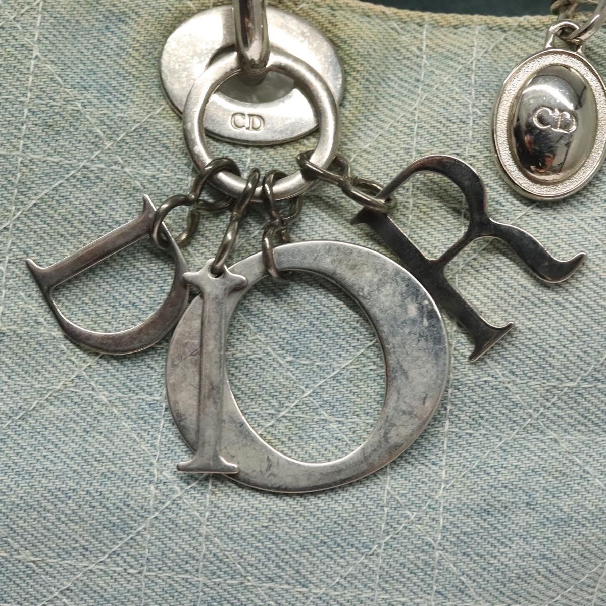 Dior Christian Dior Vintage Lady Dior Cannage Quilt Denim Size ONE SIZE - 15 Thumbnail