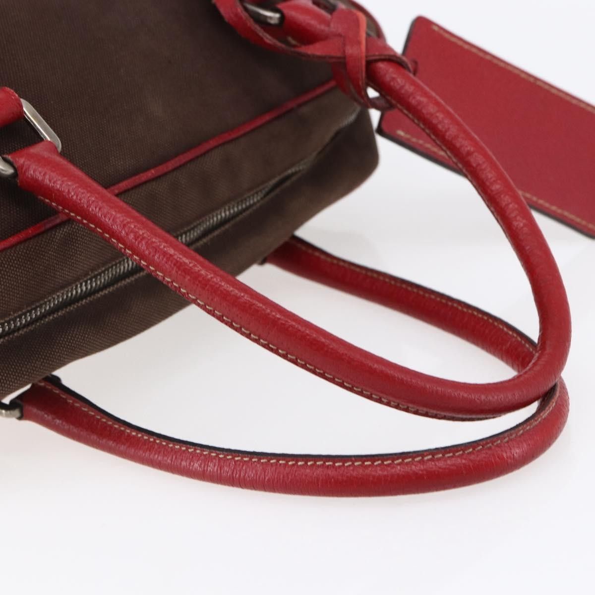 Prada Prada Bowler Bag Canvas with Leather Size ONE SIZE - 8 Thumbnail