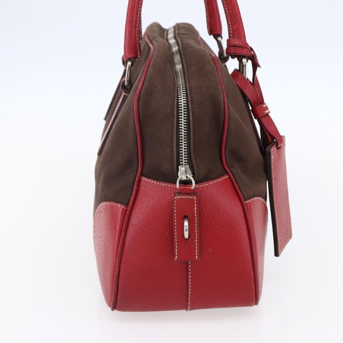 Prada Prada Bowler Bag Canvas with Leather Size ONE SIZE - 3 Thumbnail