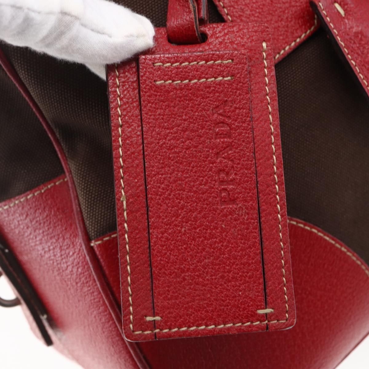 Prada Prada Bowler Bag Canvas with Leather Size ONE SIZE - 14 Thumbnail