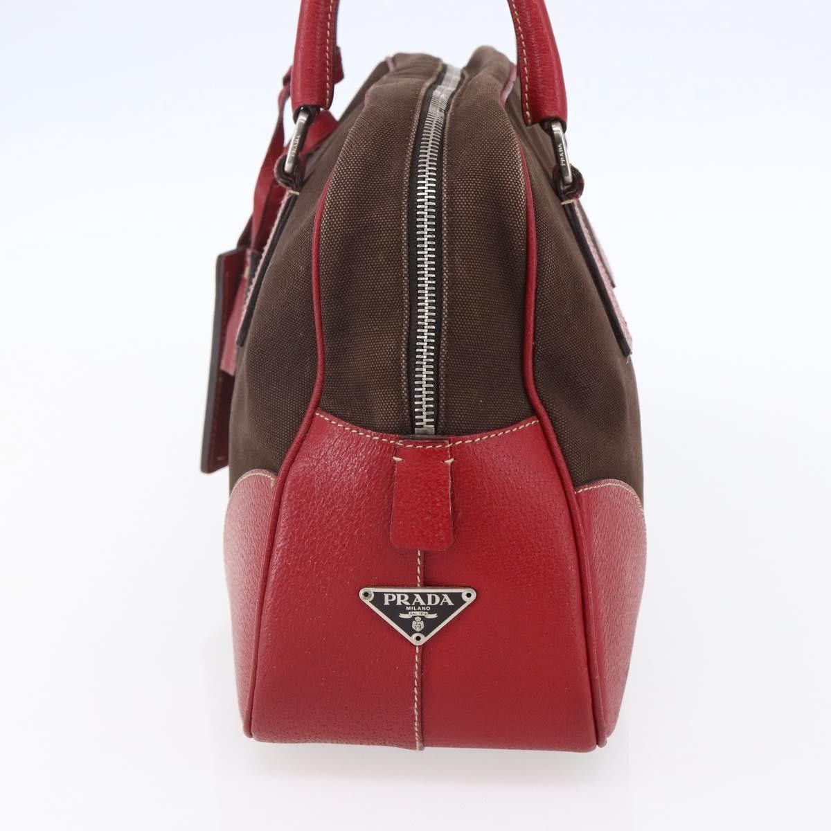 Prada Prada Bowler Bag Canvas with Leather Size ONE SIZE - 4 Thumbnail