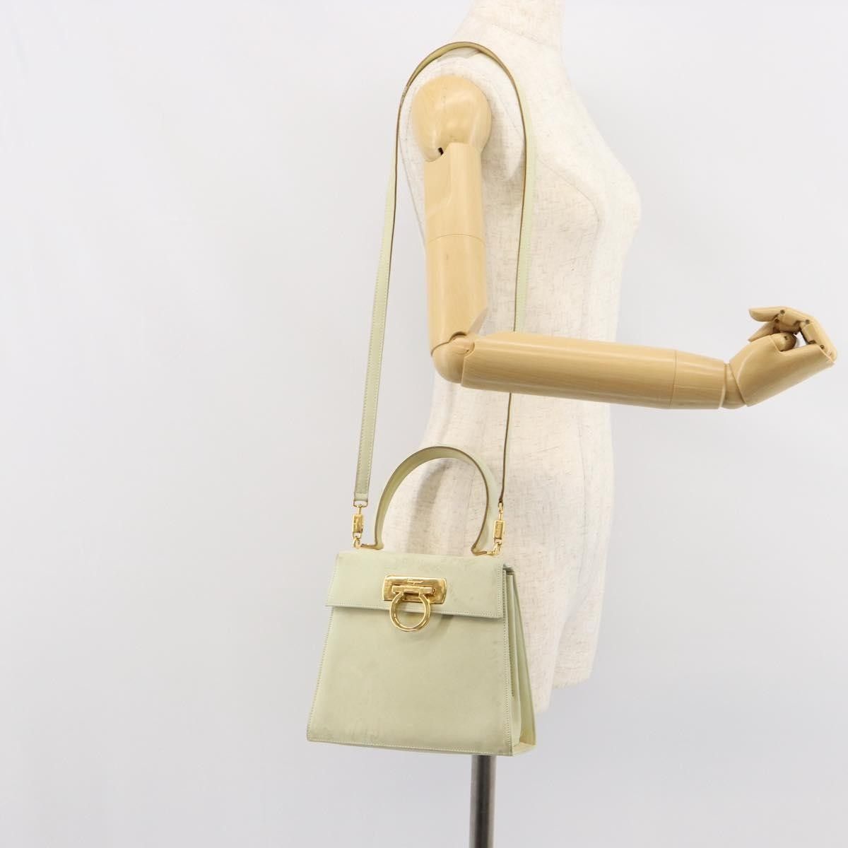 Salvatore Ferragamo Salvatore Ferragamo Gancini Convertible Top Handle Bag Suede Size ONE SIZE - 15 Thumbnail