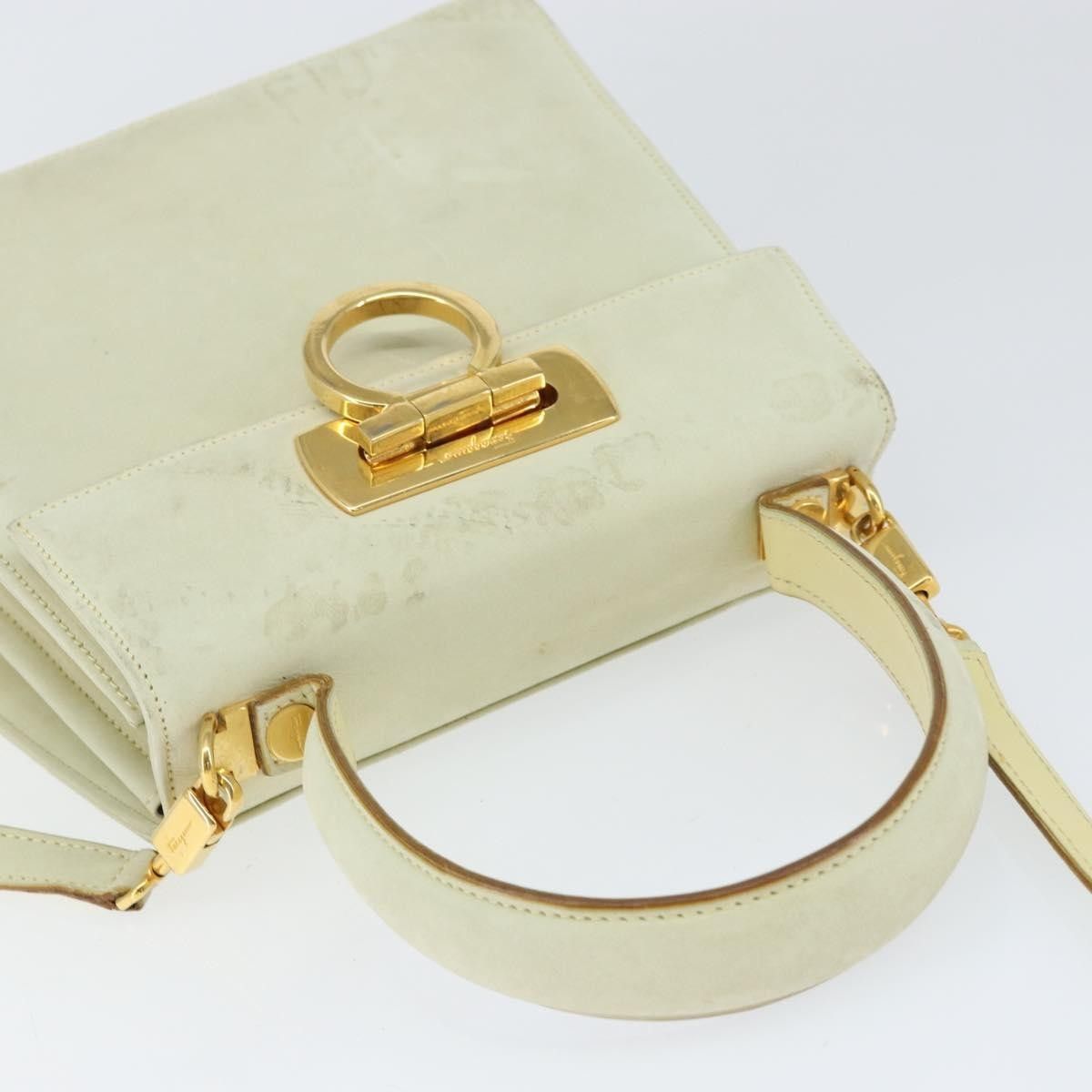 Salvatore Ferragamo Salvatore Ferragamo Gancini Convertible Top Handle Bag Suede Size ONE SIZE - 13 Thumbnail