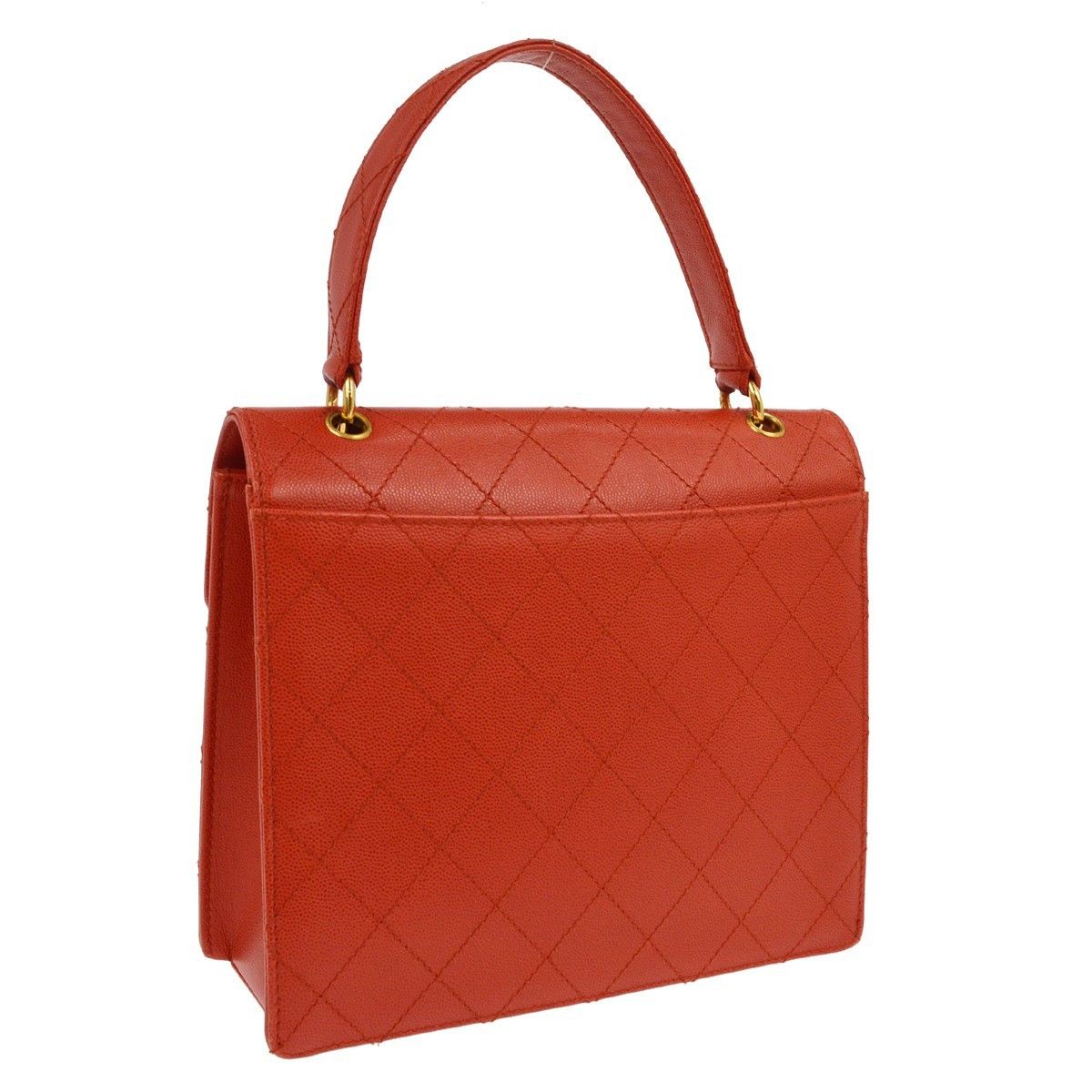 Chanel Chanel Vintage Top Handle Flap Bag Quilted Caviar Size ONE SIZE - 2 Thumbnail