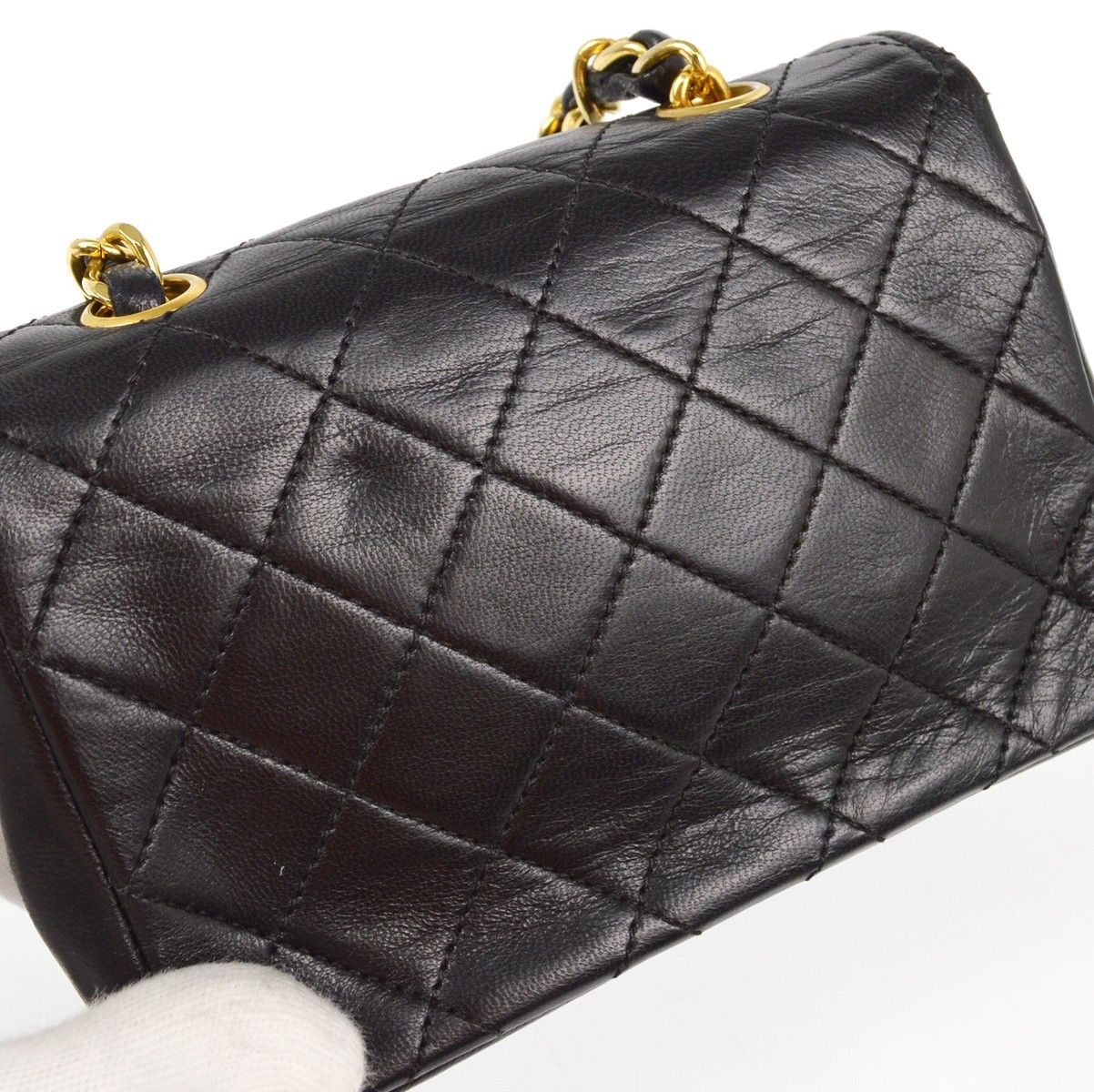 Chanel Chanel Vintage CC Chain Flap Bag Quilted Leather Size ONE SIZE - 3 Thumbnail