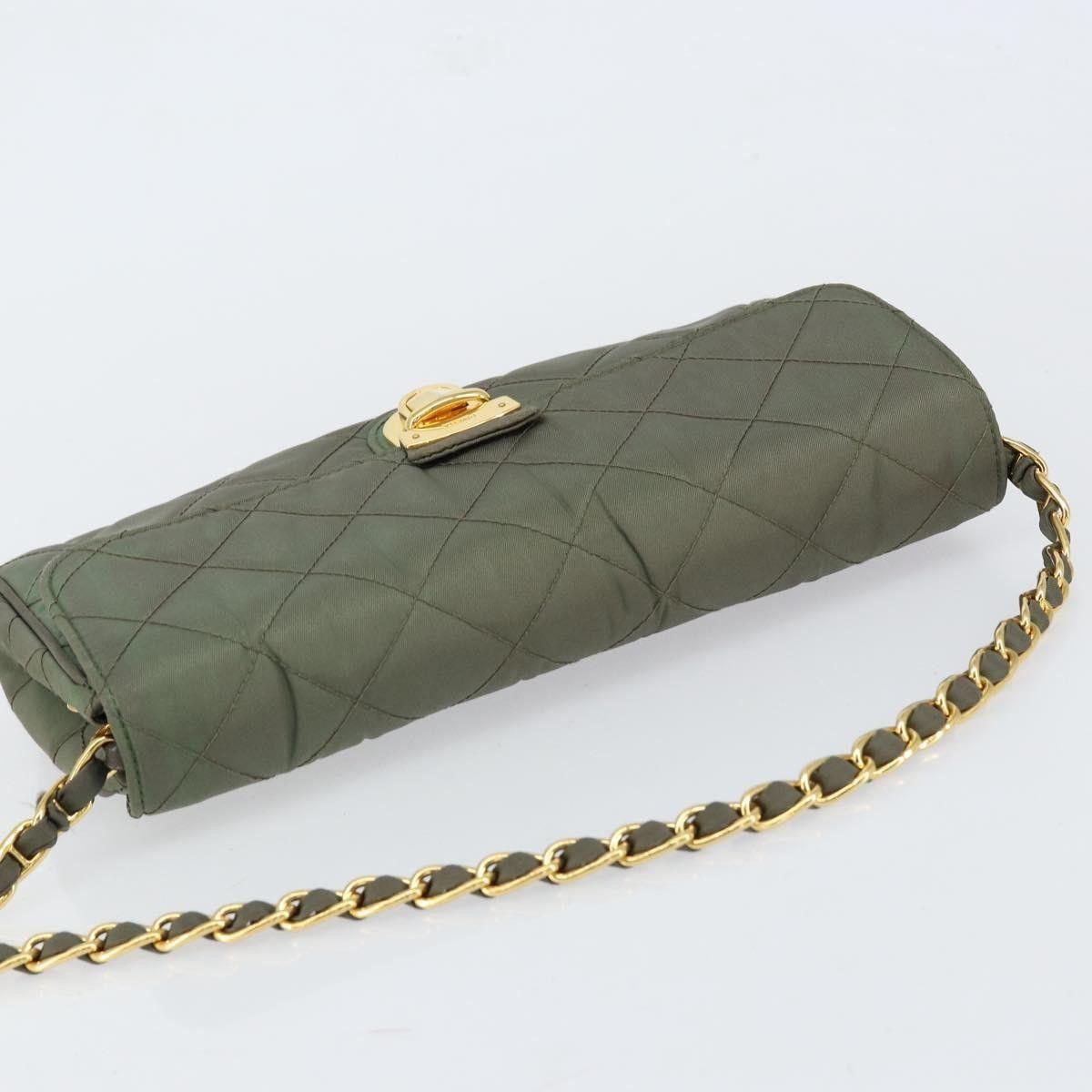Prada Prada Pushlock Chain Flap Bag Quilted Tessuto Size ONE SIZE - 13 Thumbnail