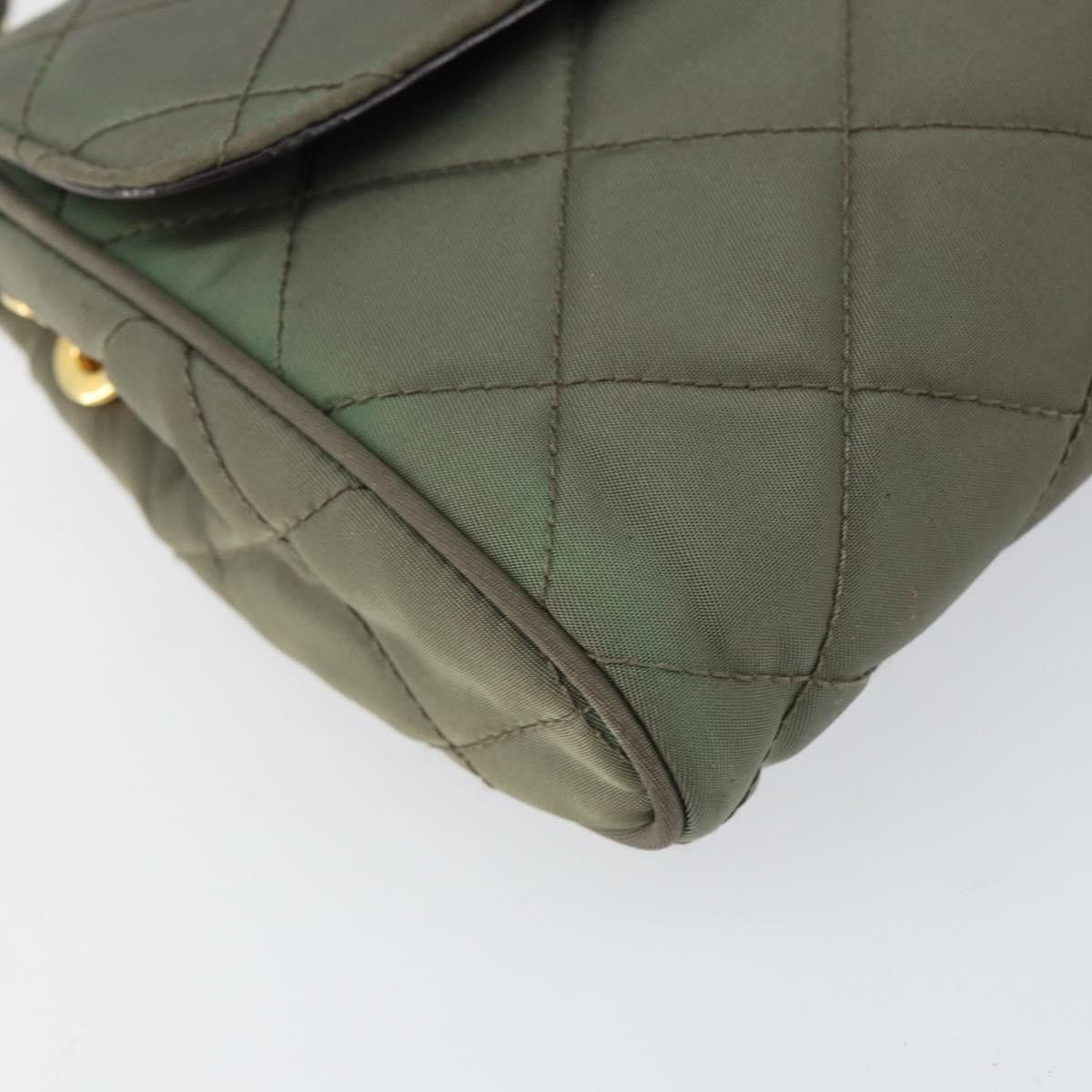 Prada Prada Pushlock Chain Flap Bag Quilted Tessuto Size ONE SIZE - 9 Thumbnail