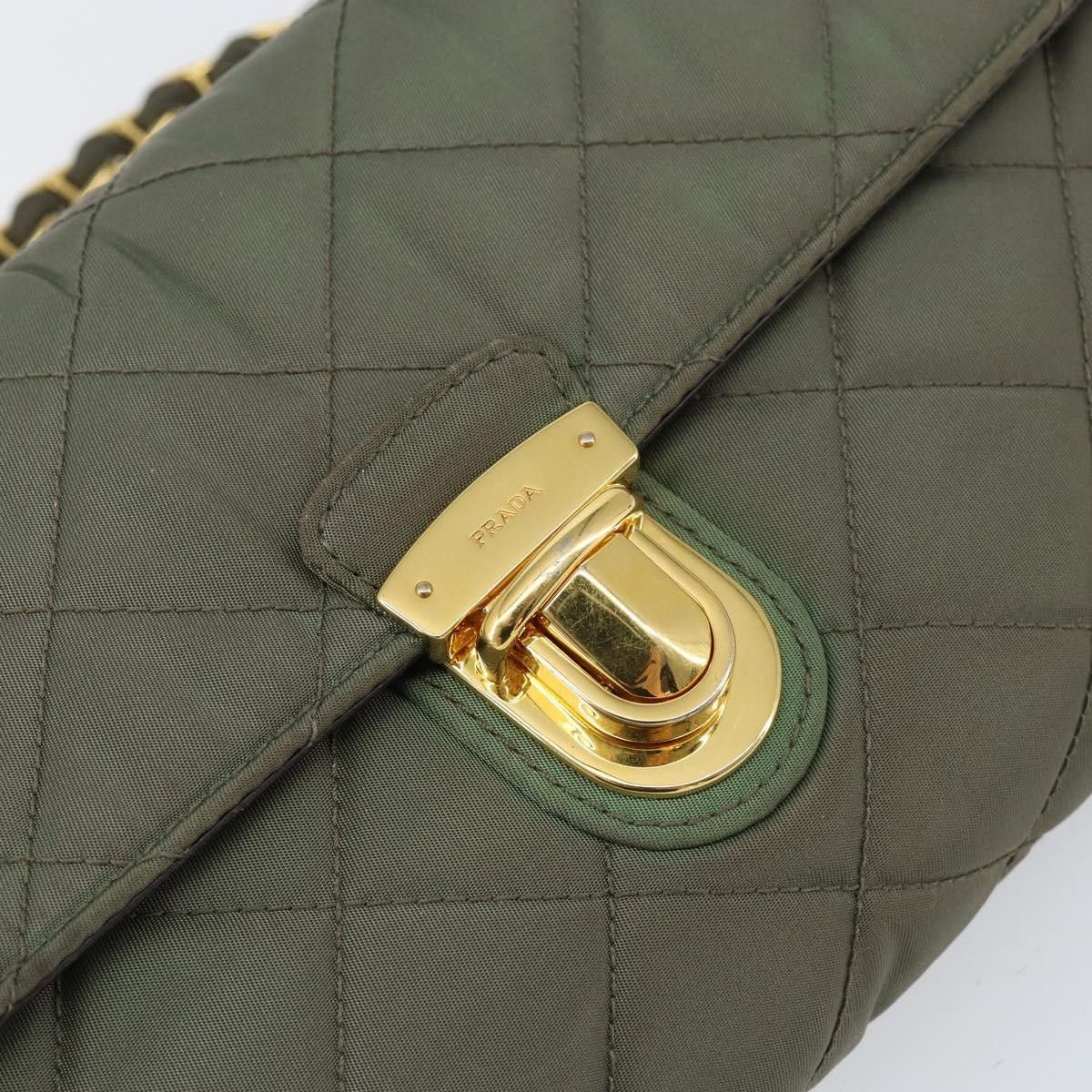 Prada Prada Pushlock Chain Flap Bag Quilted Tessuto Size ONE SIZE - 15 Thumbnail