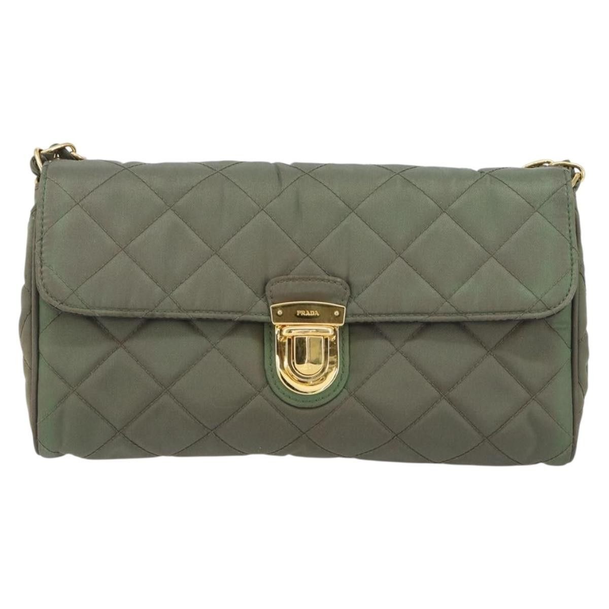 Prada Prada Pushlock Chain Flap Bag Quilted Tessuto Size ONE SIZE - 24 Thumbnail
