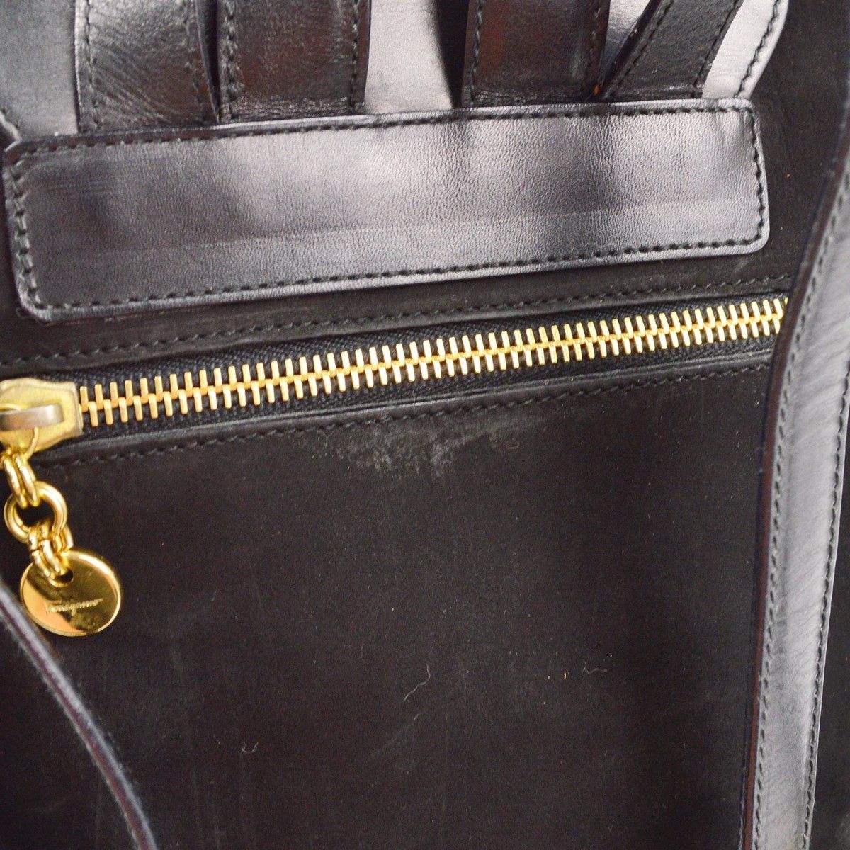 Salvatore Ferragamo Salvatore Ferragamo Vara Flap Drawstring Backpack Leather and Suede Size ONE SIZE - 7 Thumbnail