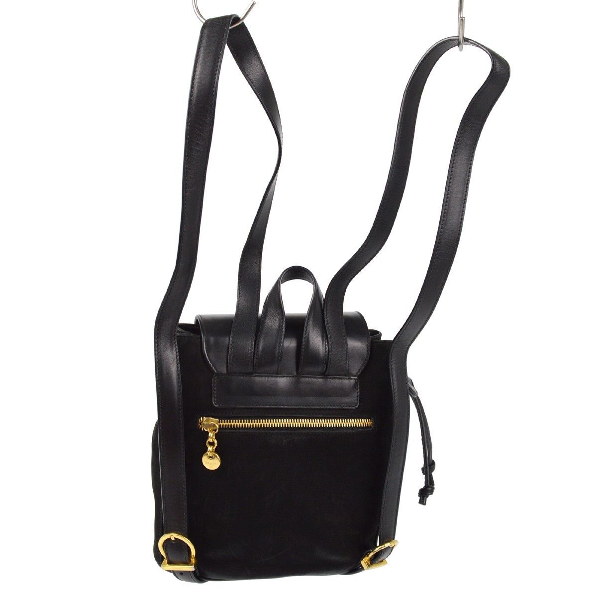 Salvatore Ferragamo Salvatore Ferragamo Vara Flap Drawstring Backpack Leather and Suede Size ONE SIZE - 2 Thumbnail