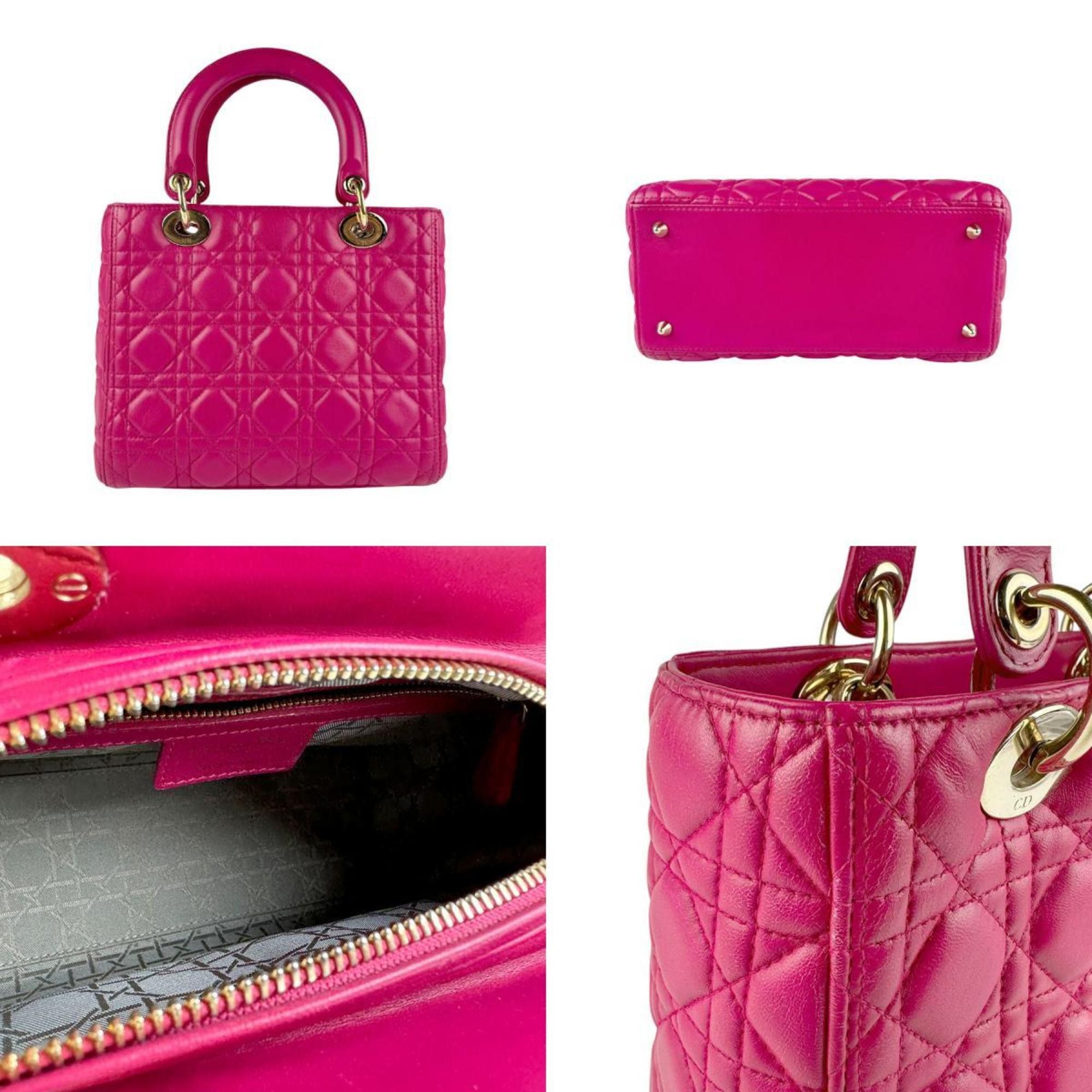 Dior Christian Dior Lady Dior Bag Leather Size ONE SIZE - 3 Thumbnail