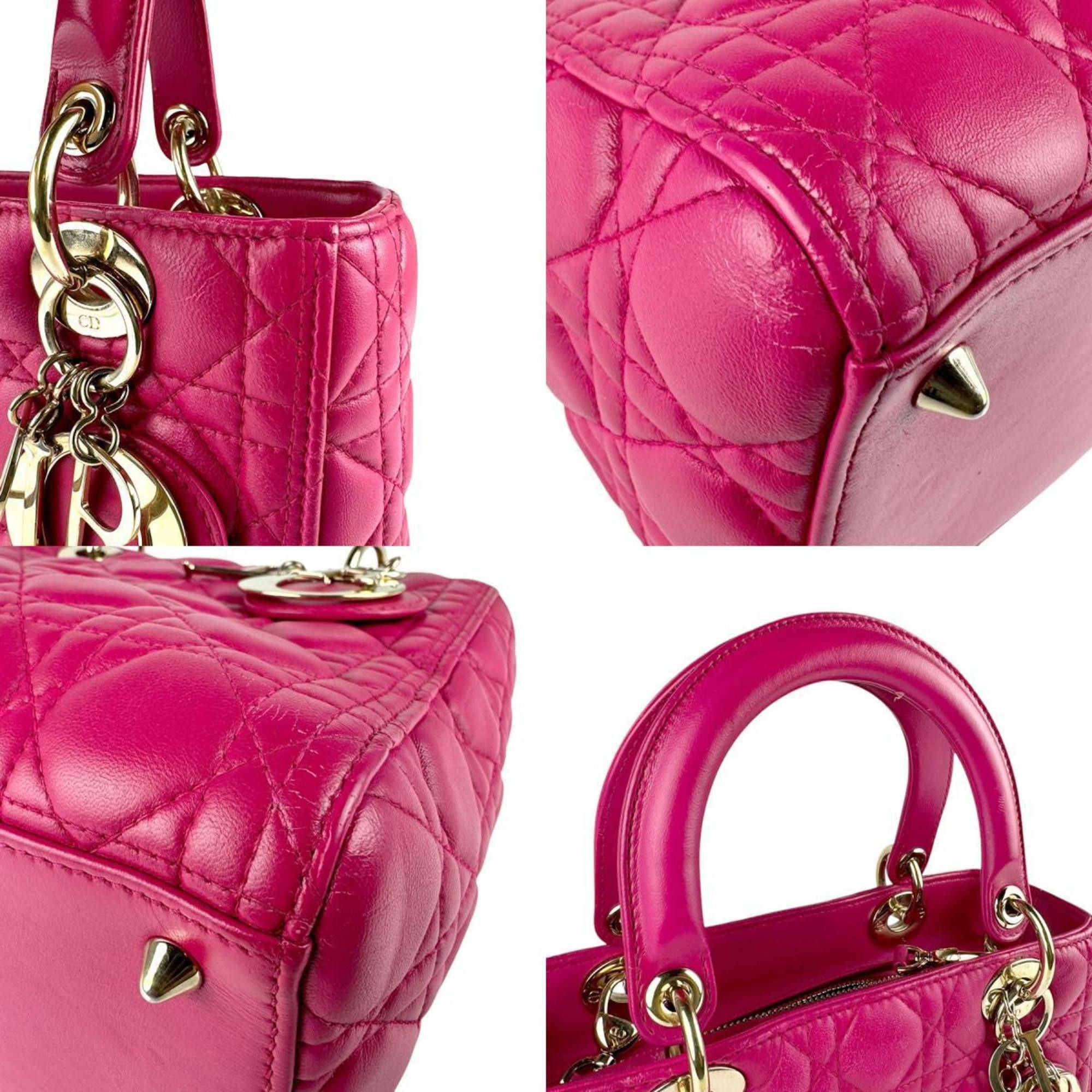 Dior Christian Dior Lady Dior Bag Leather Size ONE SIZE - 4 Thumbnail