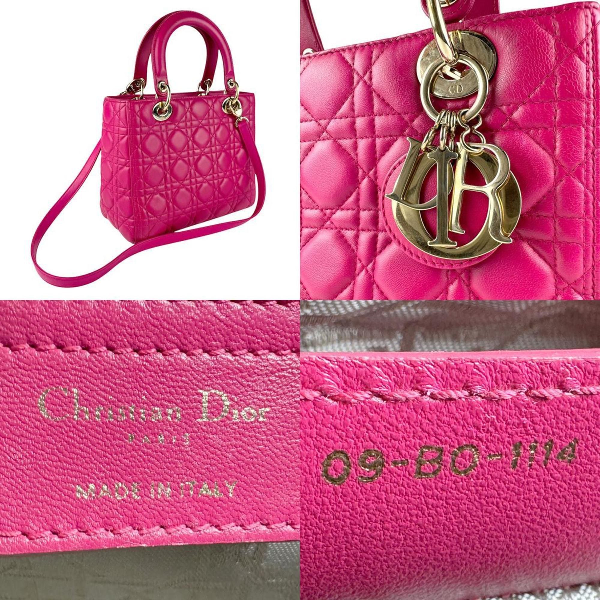 Dior Christian Dior Lady Dior Bag Leather Size ONE SIZE - 5 Thumbnail
