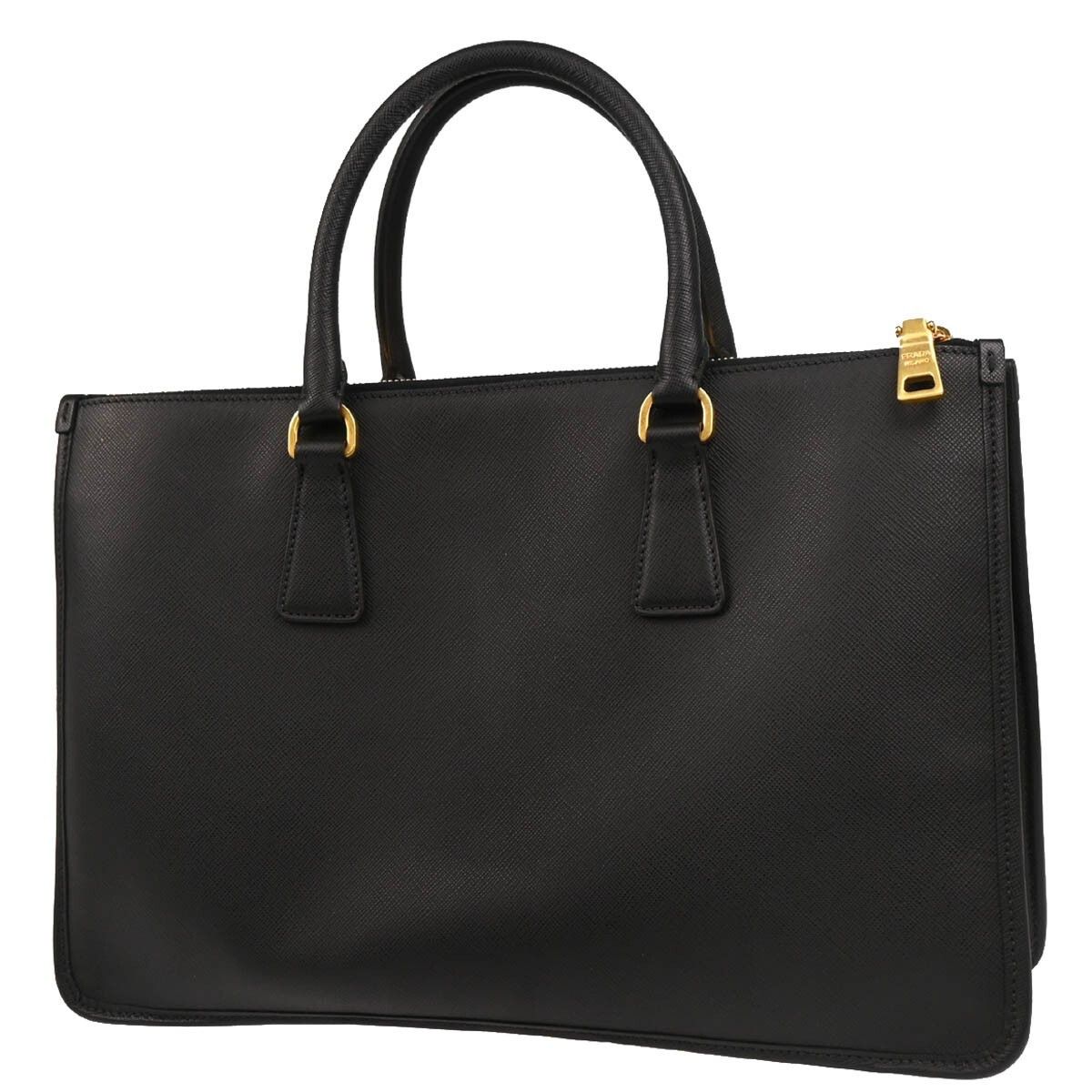 Prada Prada Lux Double Zip Frame Tote Saffiano Leather Size ONE SIZE - 2 Thumbnail