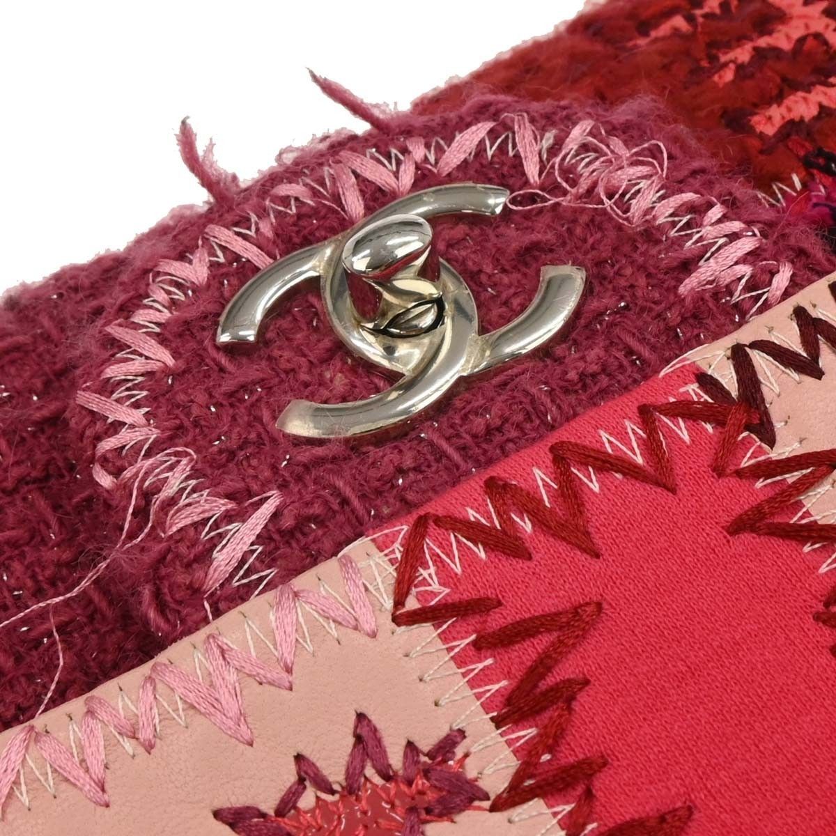 Chanel Chanel Flap Bag Multicolor Patchwork Tweed, Caviar with Calfskin Size ONE SIZE - 9 Thumbnail