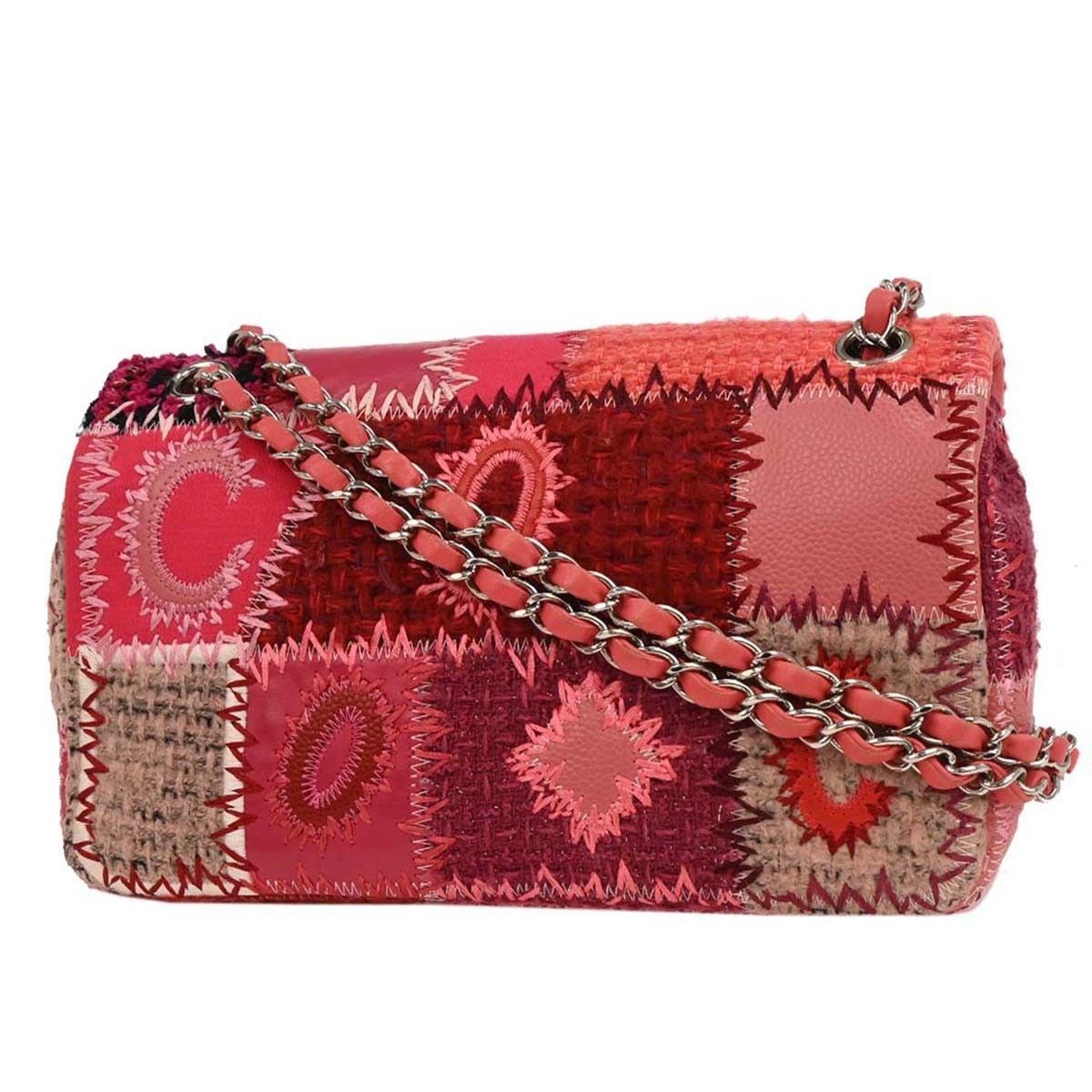 Chanel Chanel Flap Bag Multicolor Patchwork Tweed, Caviar with Calfskin Size ONE SIZE - 2 Thumbnail