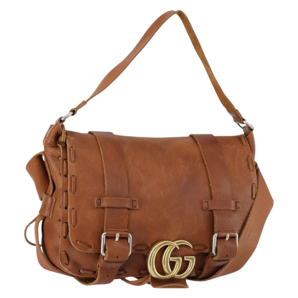 Gucci Gucci GG Marmont Laced Messenger Leather Size ONE SIZE - 24 Thumbnail
