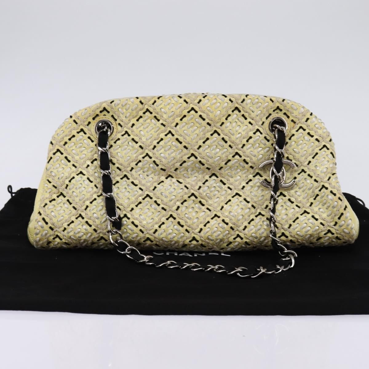Chanel Chanel Just Mademoiselle Bag Woven Stitch Patent Size ONE SIZE - 14 Thumbnail