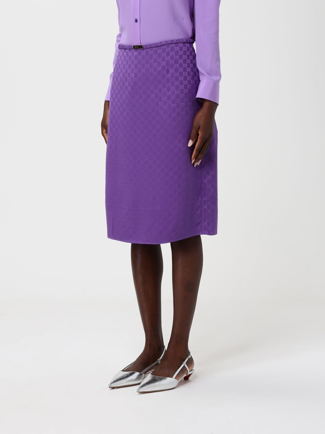 Gucci Gucci Skirt Woman Violet Size 28" / US 6 / IT 42 - 4 Thumbnail