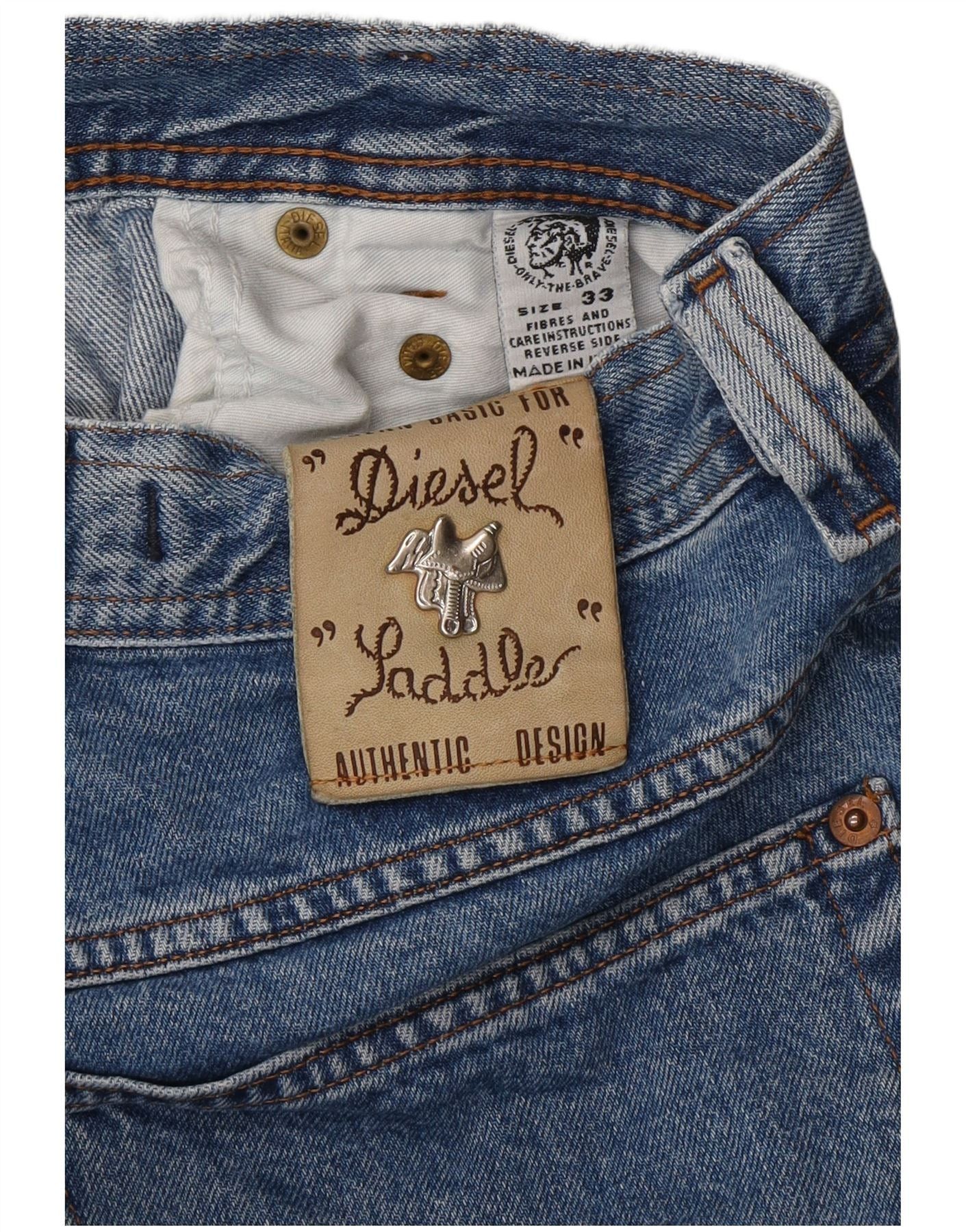 Diesel Mens Straight Jeans W33 L34 Blue Classic Size US 33 - 5 Thumbnail
