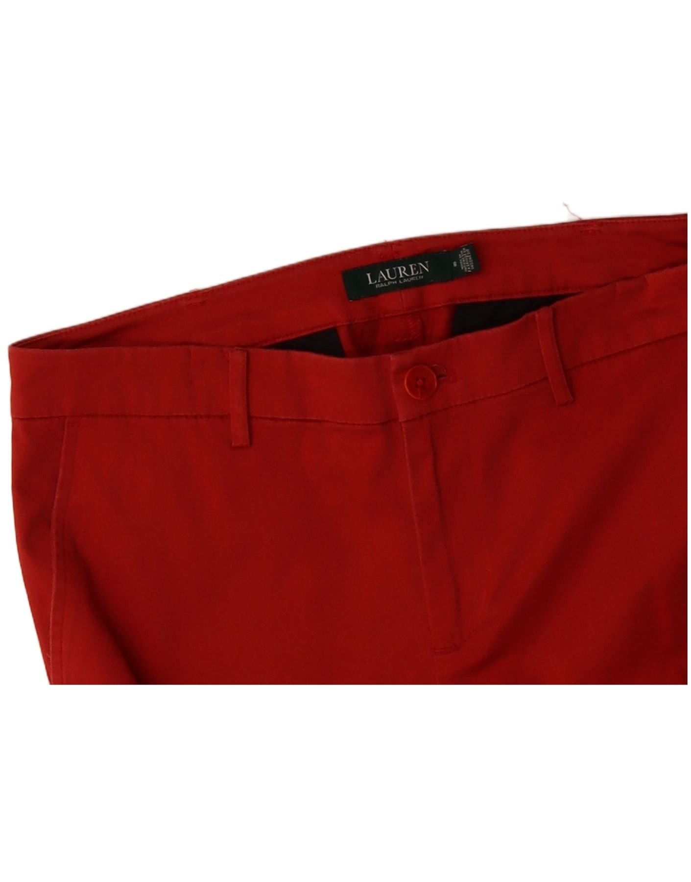 Ralph Lauren Womens Slim Casual Trousers US 8 Medium W32 L26 Red Cotton Size 27" / US 4 / IT 40 - 3 Thumbnail