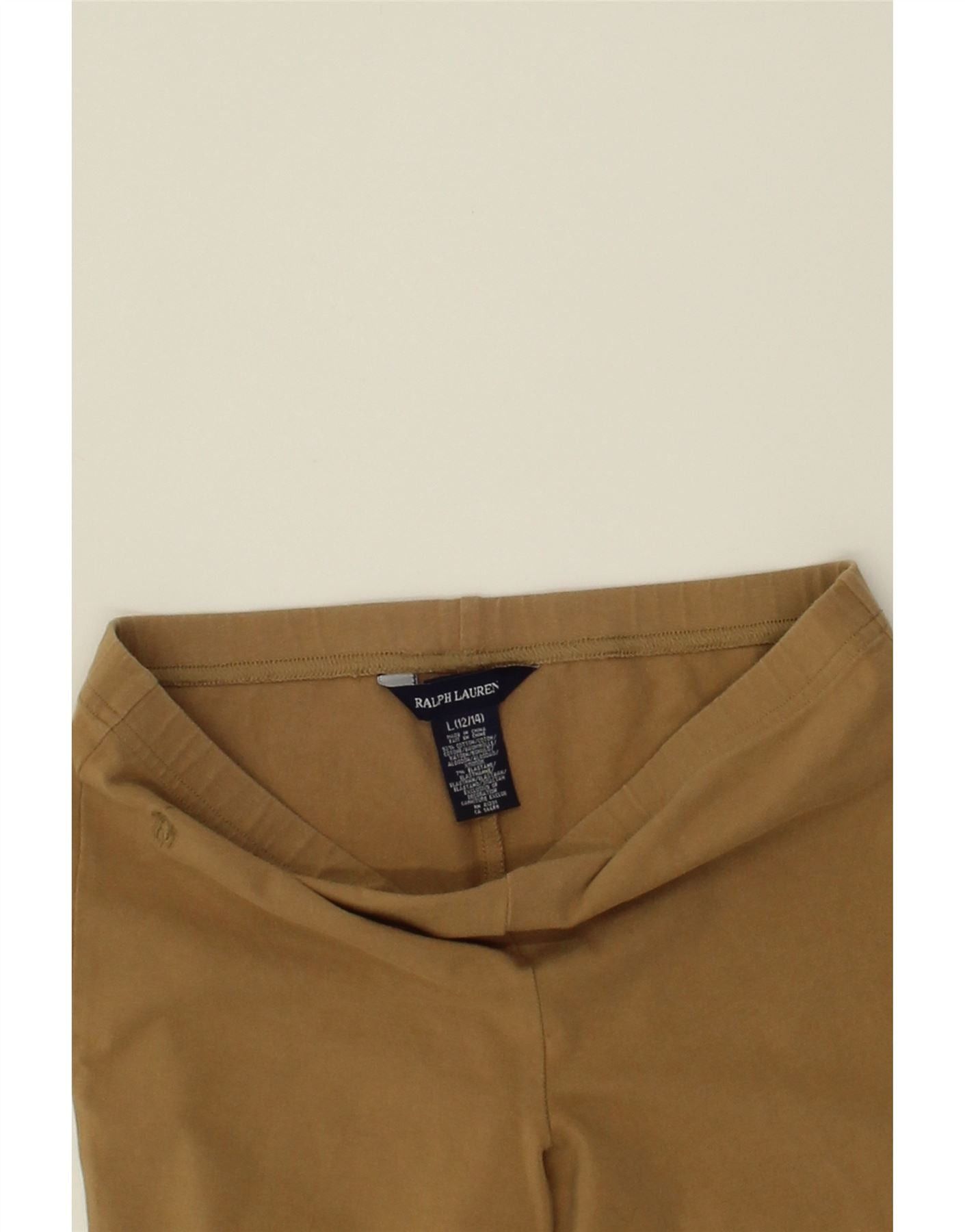 Ralph Lauren Girls Leggings 12-13 Years Large Brown Cotton Size 30" / US 8 / IT 44 - 3 Thumbnail