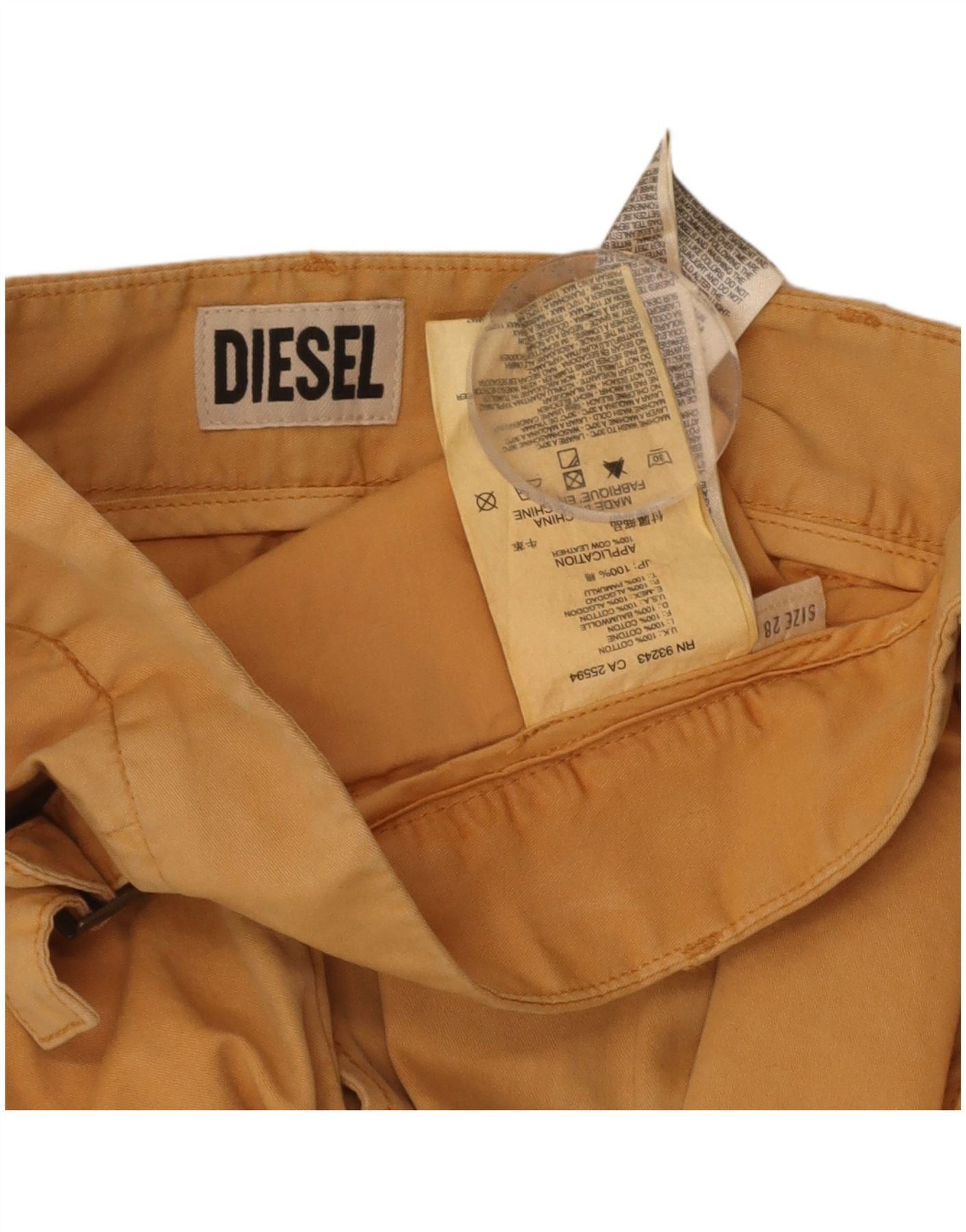 Diesel Mens Slim Chino Trousers W28 L29 Beige Cotton Size US 28 / EU 44 - 3 Thumbnail