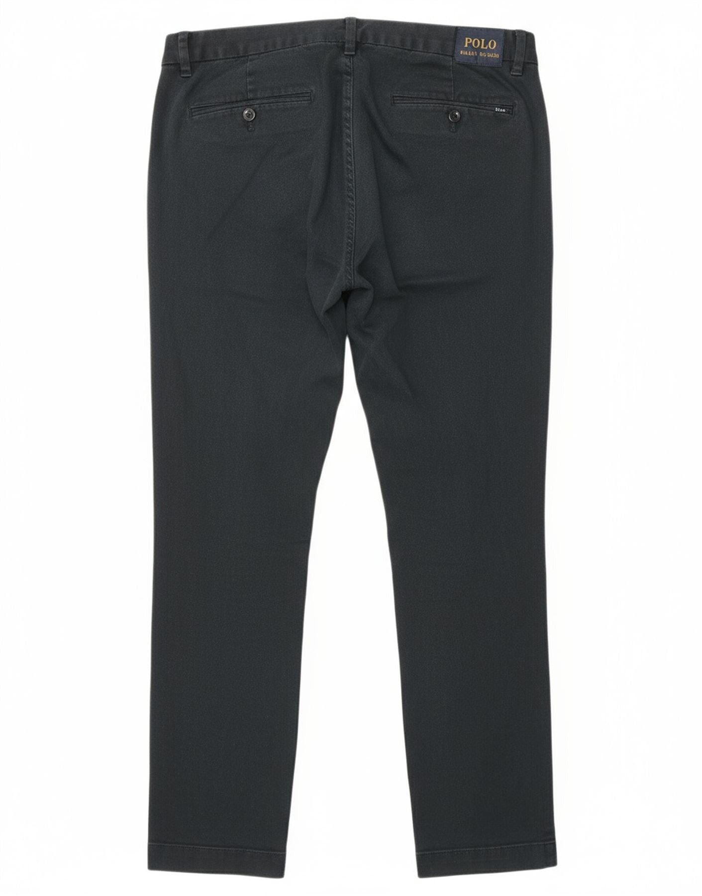 Polo Ralph Lauren Womens Crop Chino Trousers US 6 Medium W30 L26 Navy Blue Size 26" / US 2 / IT 38 - 2 Thumbnail