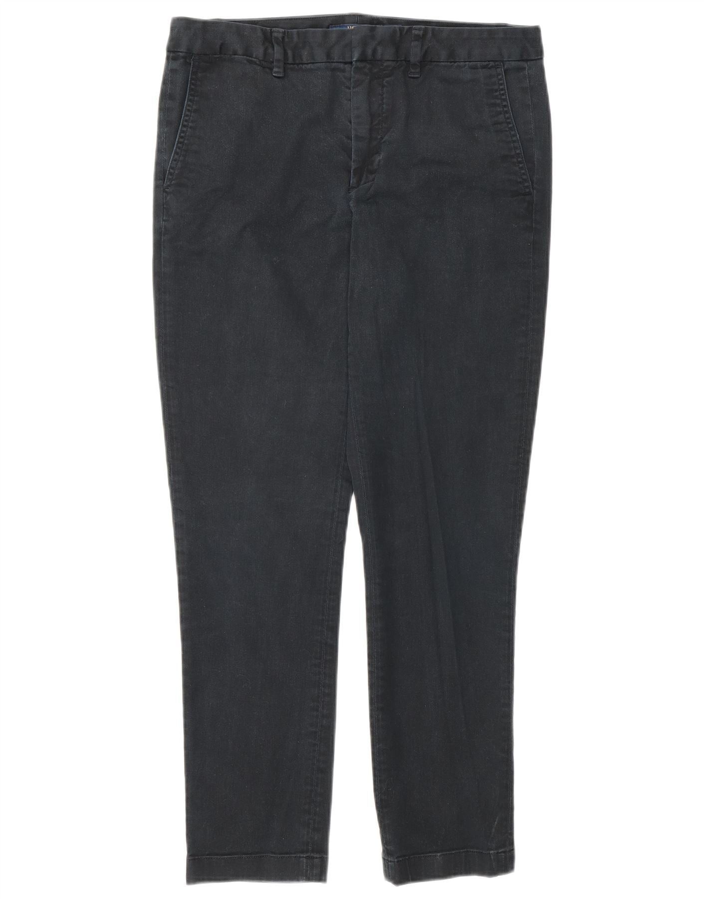 Polo Ralph Lauren Womens Crop Chino Trousers US 6 Medium W30 L26 Navy Blue Size 26" / US 2 / IT 38 - 3 Thumbnail