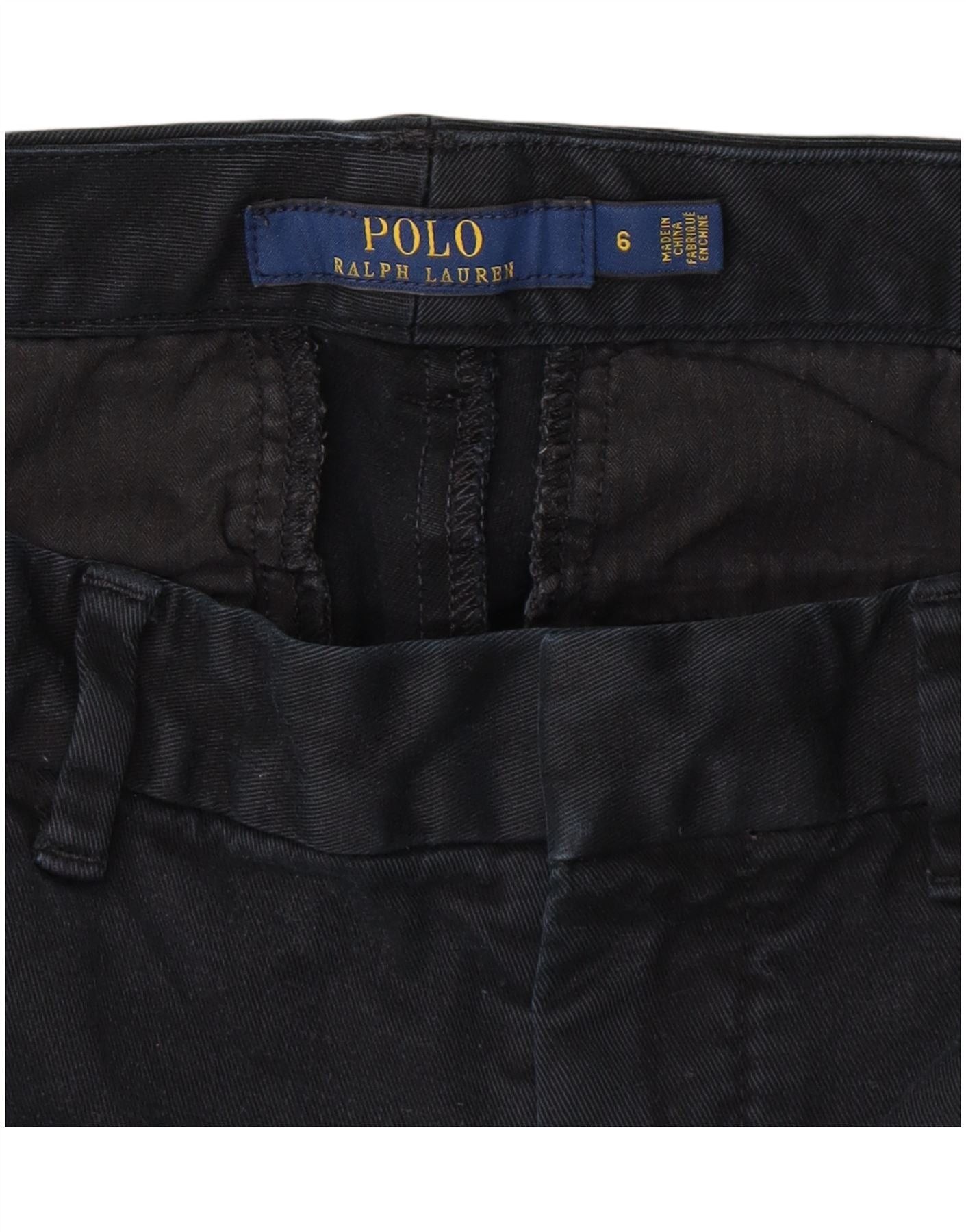 Polo Ralph Lauren Womens Crop Chino Trousers US 6 Medium W30 L26 Navy Blue Size 26" / US 2 / IT 38 - 5 Thumbnail