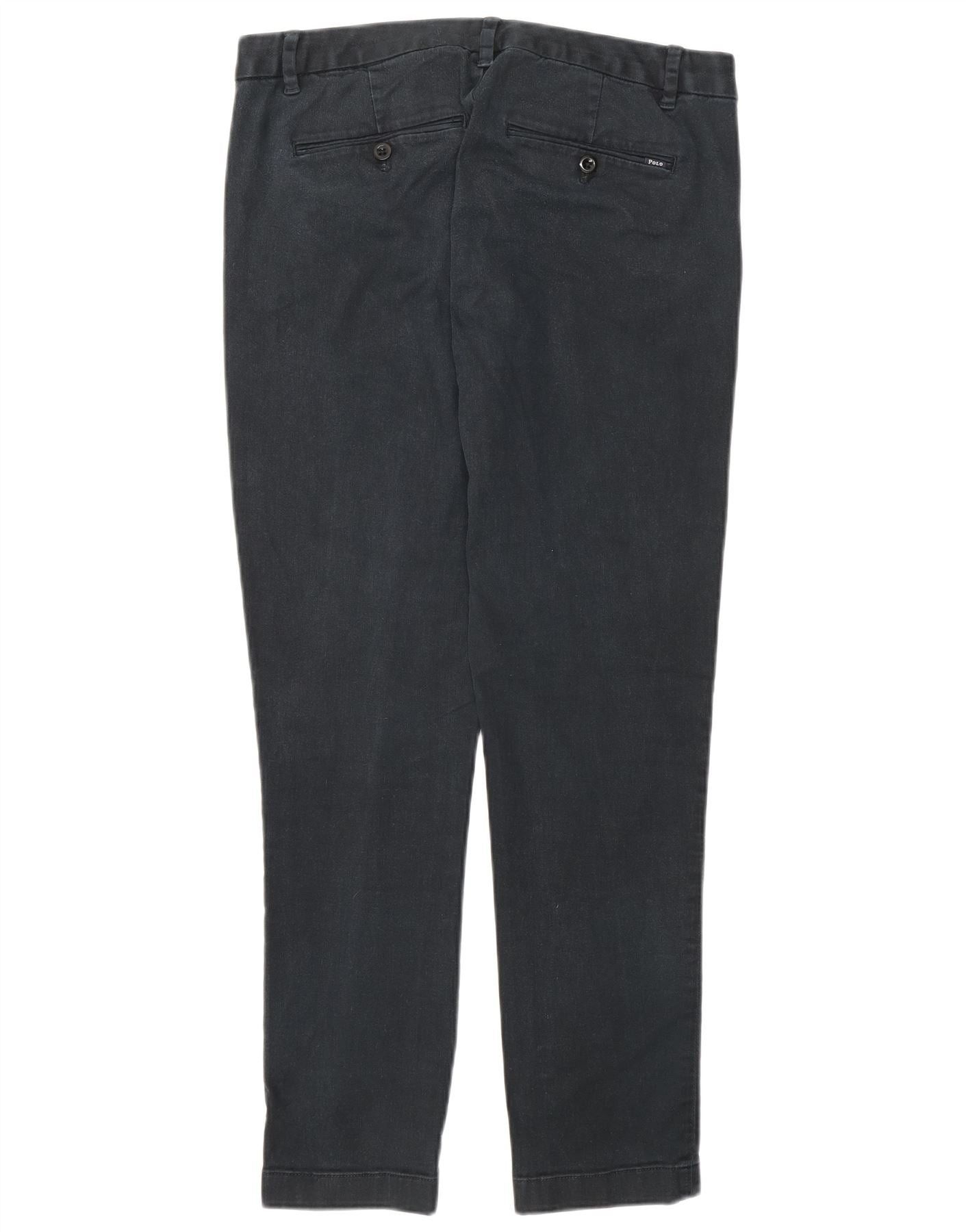 Polo Ralph Lauren Womens Crop Chino Trousers US 6 Medium W30 L26 Navy Blue Size 26" / US 2 / IT 38 - 4 Thumbnail